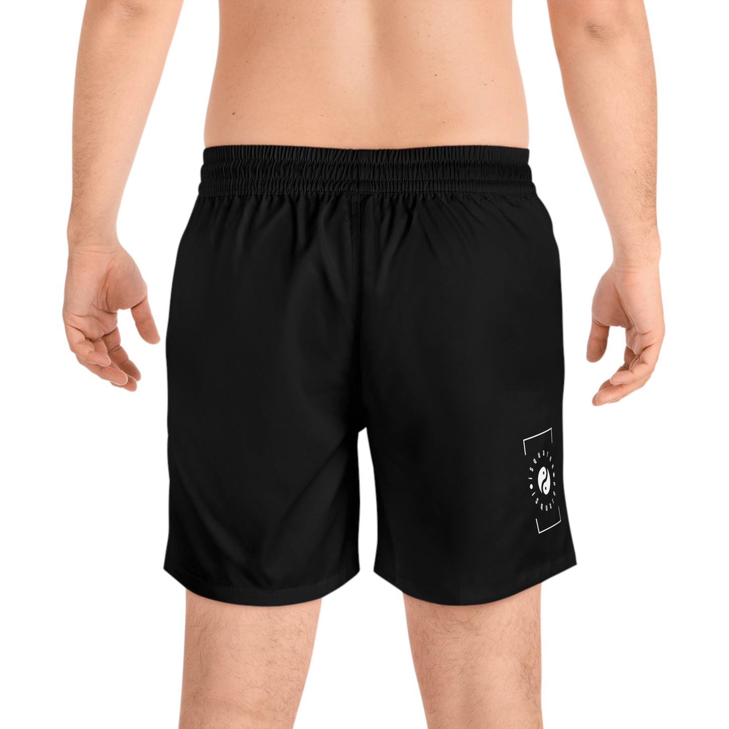 Pure Black - Swim Shorts (Solid Color) for Men