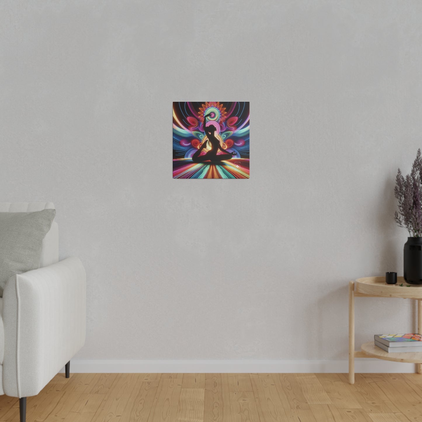 "Neon Zenith: Chromatic Balance" - Art Print Canvas