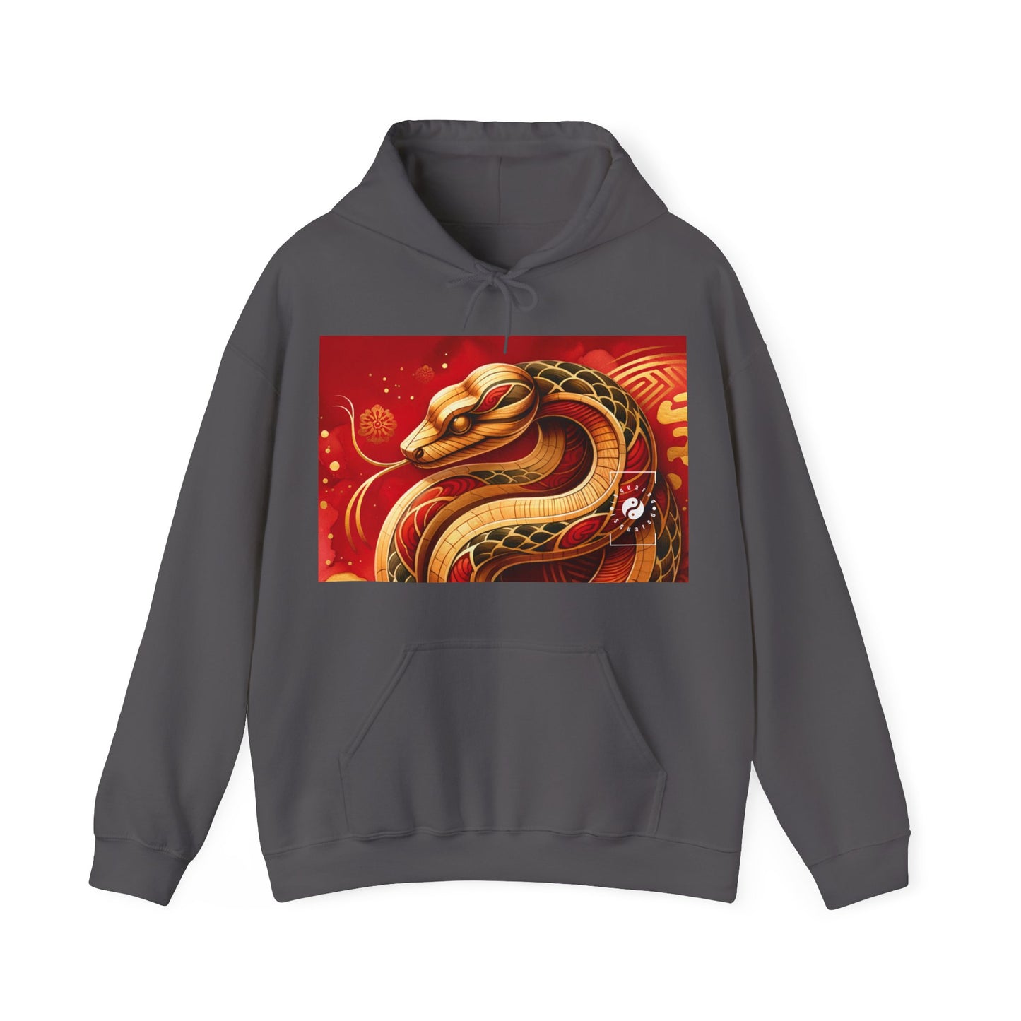 "Crimson Serenity: The Golden Snake" - Hoodie