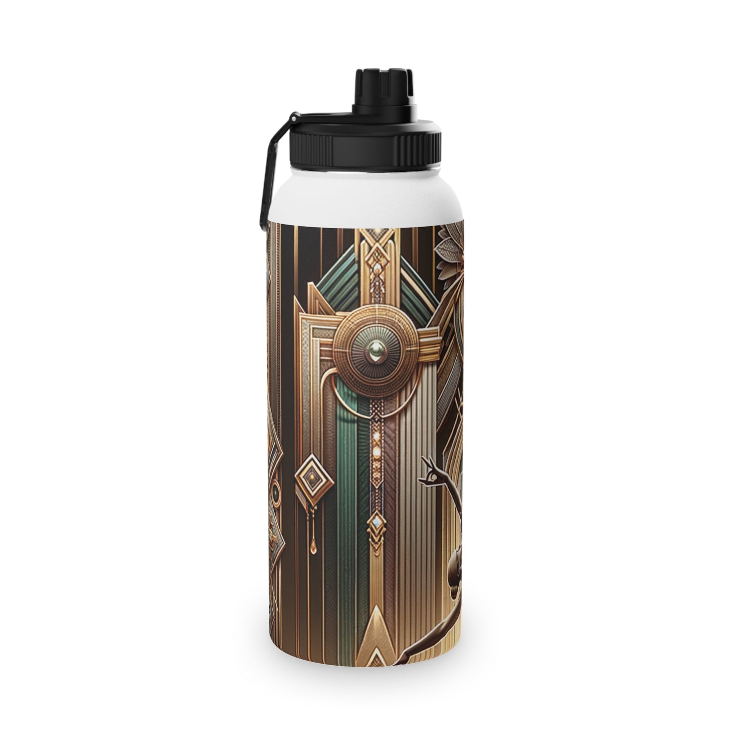 "Deco Serenity: A Fusion of Opulence and Zen" - Sports Water Bottle