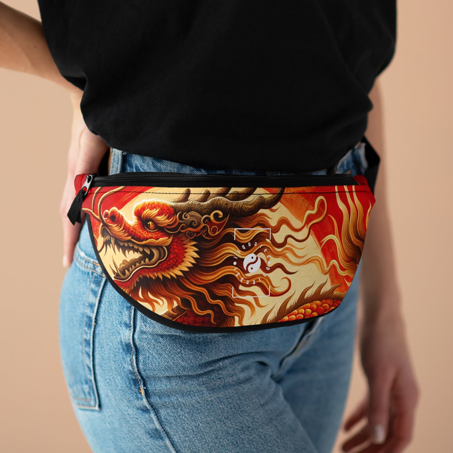 "Golden Dragon Dance in the Crimson Twilight" - Fanny Pack