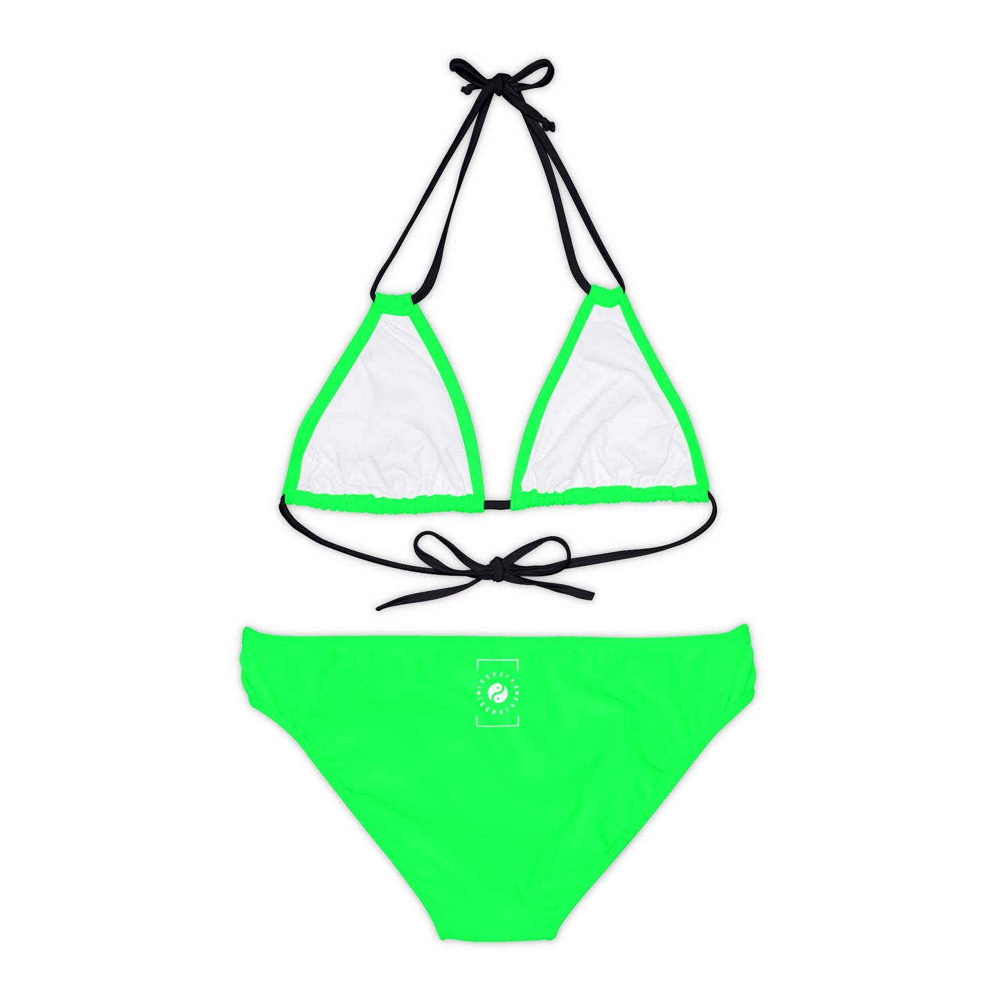 #0FFF50 Neon Green - Ensemble bikini à lacets