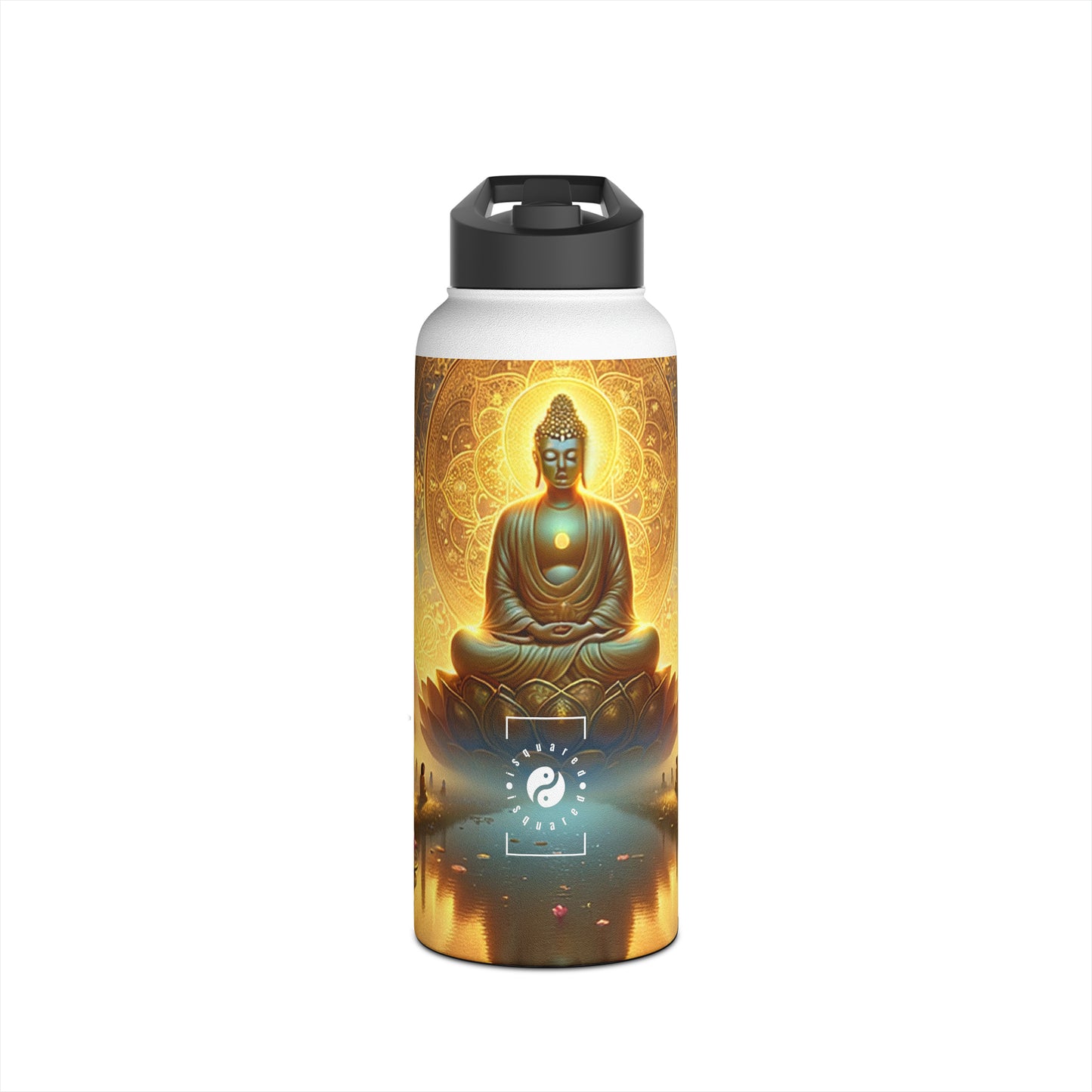 "Serenity in Transience: Illuminations of the Heart Sutra" - Water Bottle