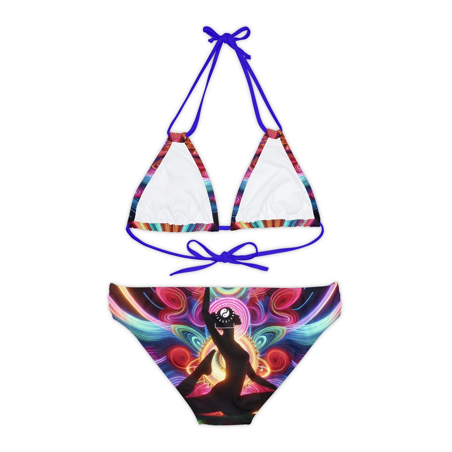 "Neon Zenith: Chromatic Balance" - Lace-up Bikini Set
