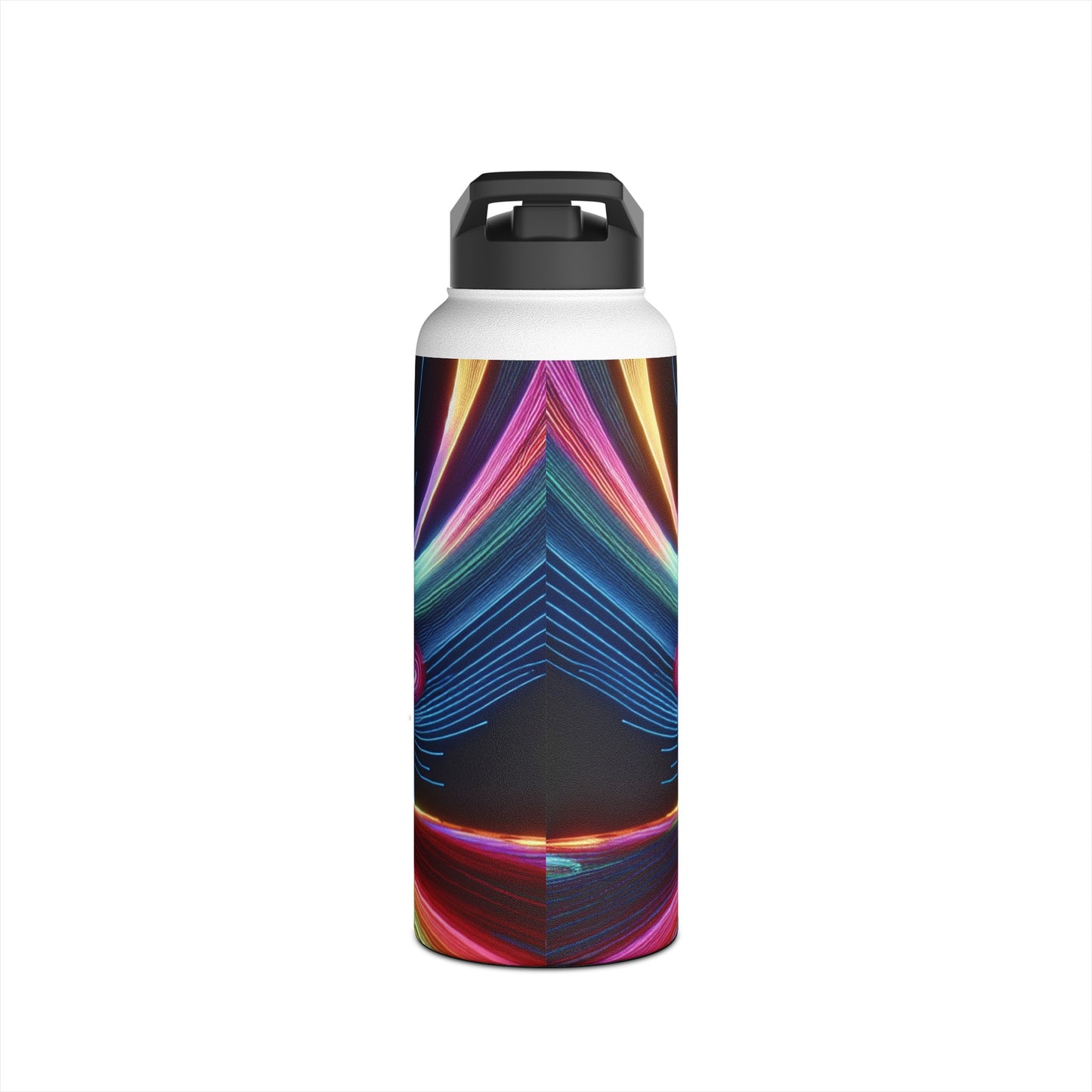 "Neon Zenith: Chromatic Balance" - Water Bottle