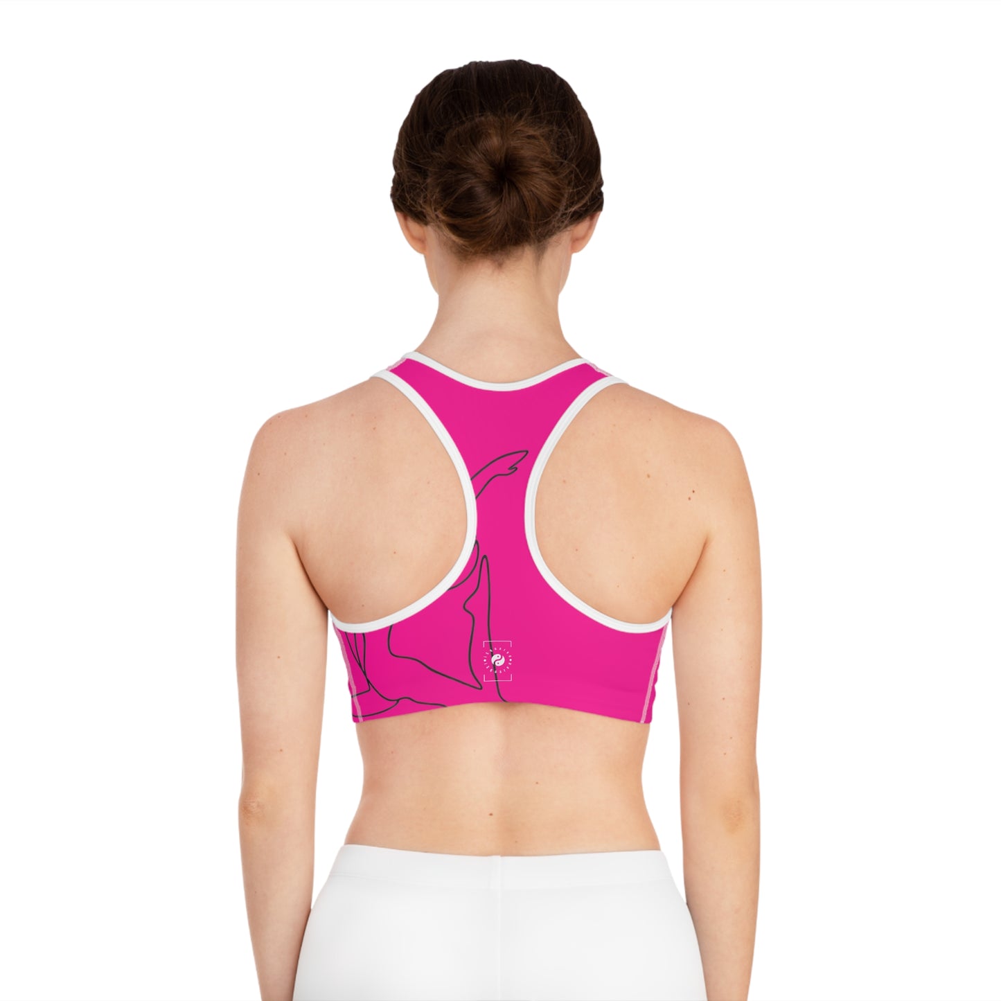 Line Art Pigeon Pose - High Performance Sports Bra