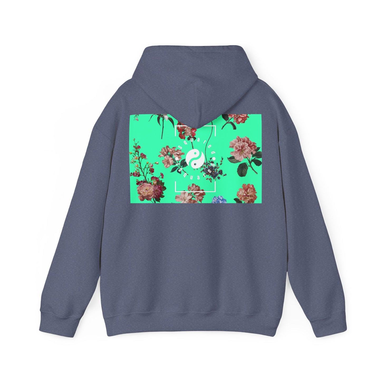 Botaniques sur Turquoise - Sweat à capuche