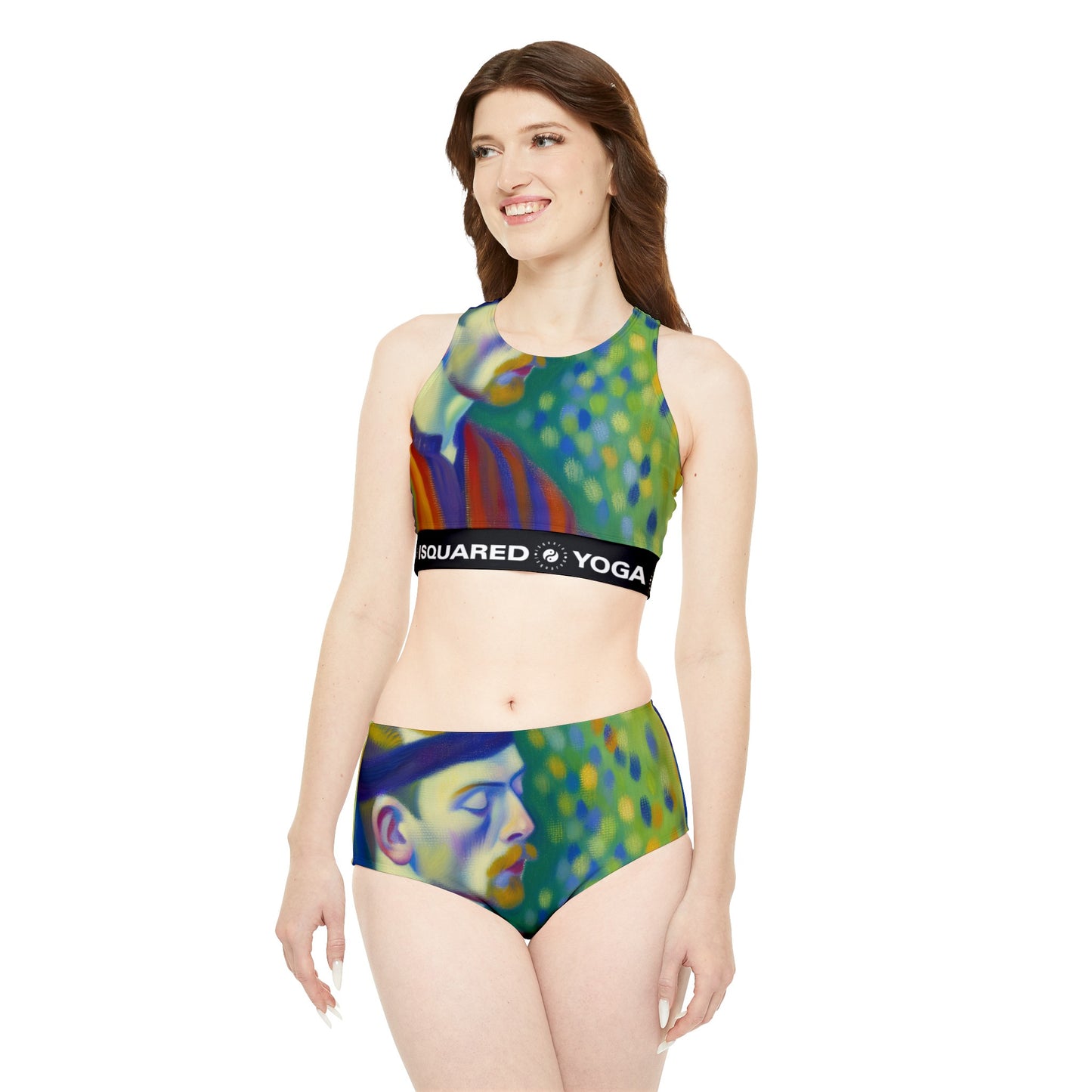 "Serene Resilience: A Frida's Solitude in hues" - Hot Yoga Bikini Set