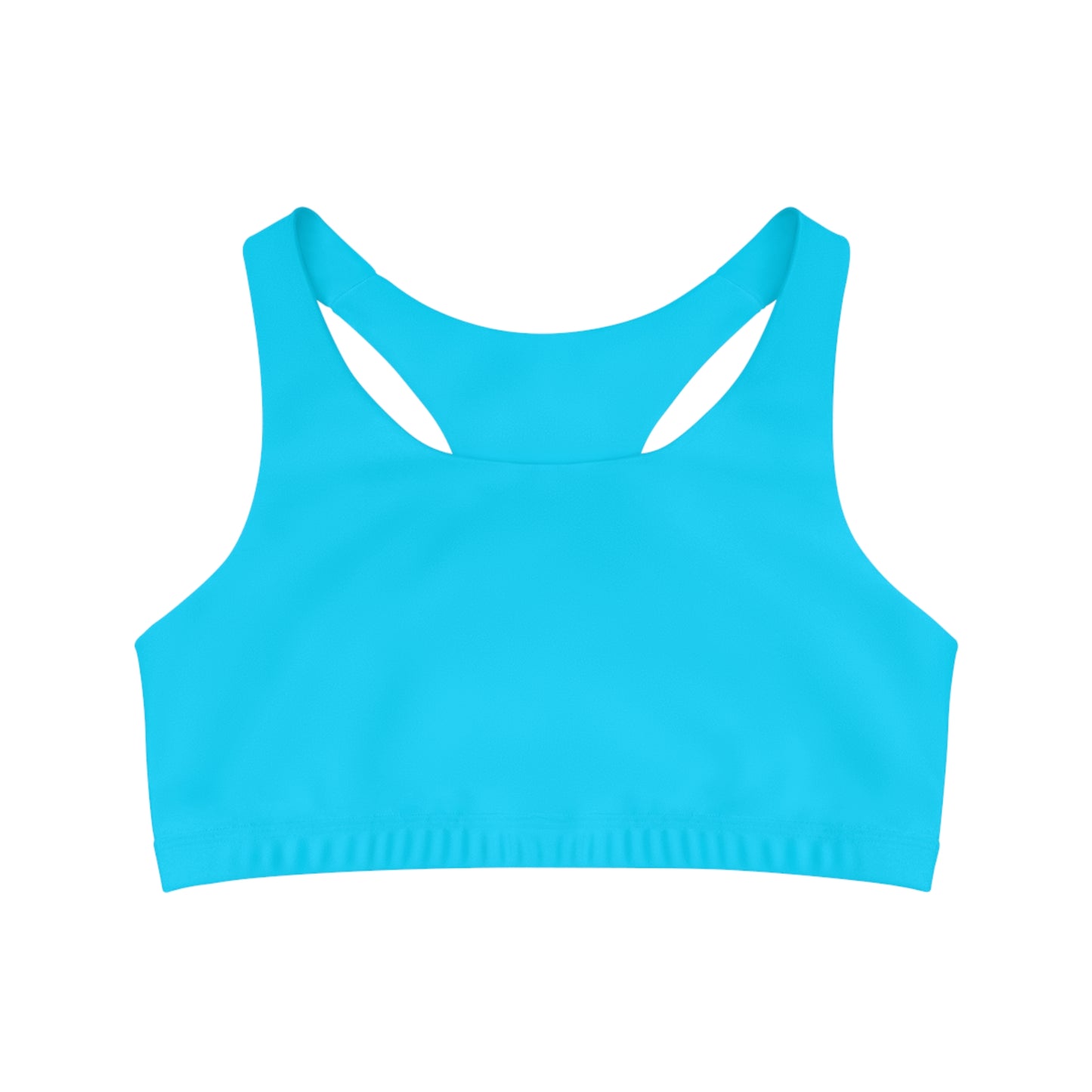 #04D9FF  Neon Blue - Seamless Sports Bra