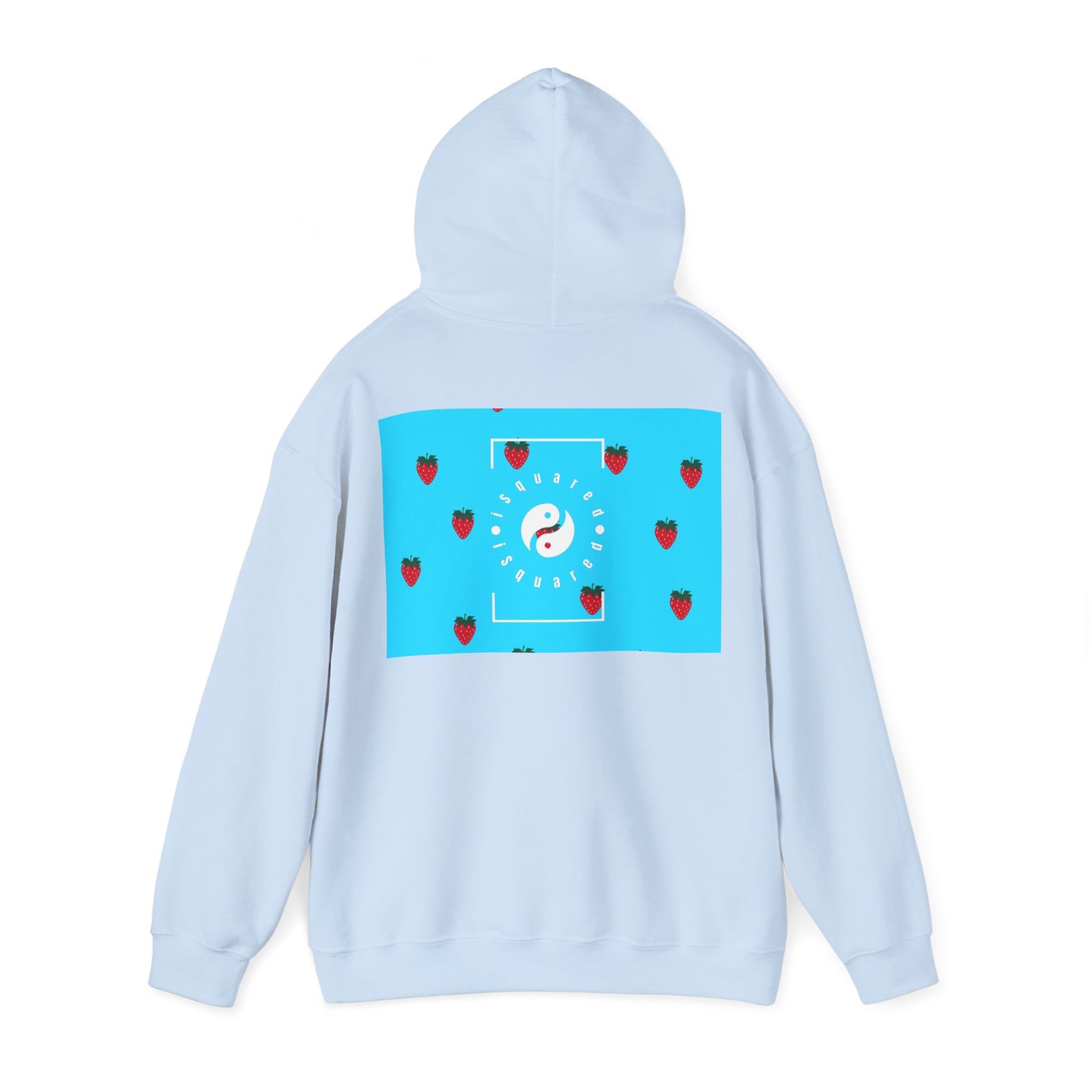 #22DEFF Bleu clair + Fraise - Sweat à capuche