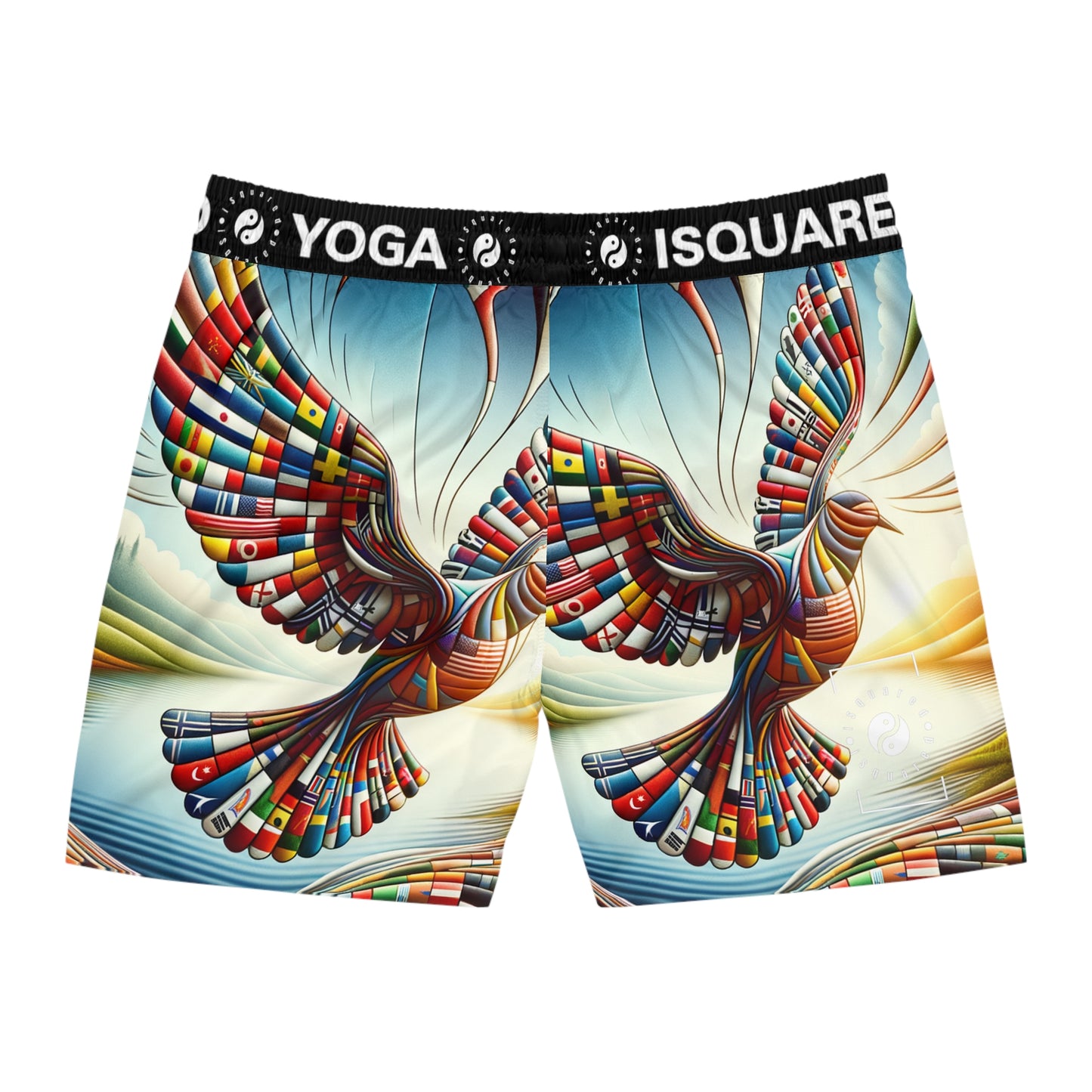 "Global Tapestry of Tranquility" - Swim Shorts (Mid-Length) for Men