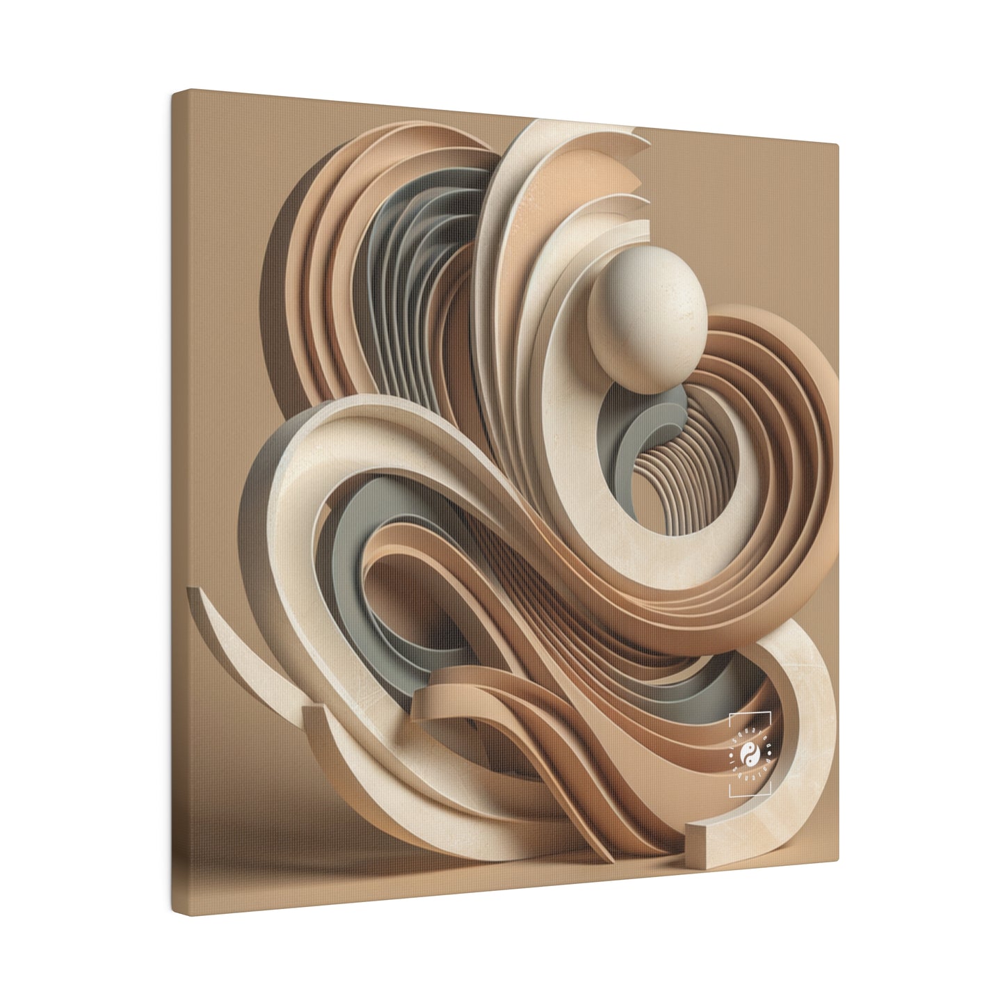 "Hepworth Hues: An Earth Tone Symphony" - Art Print Canvas