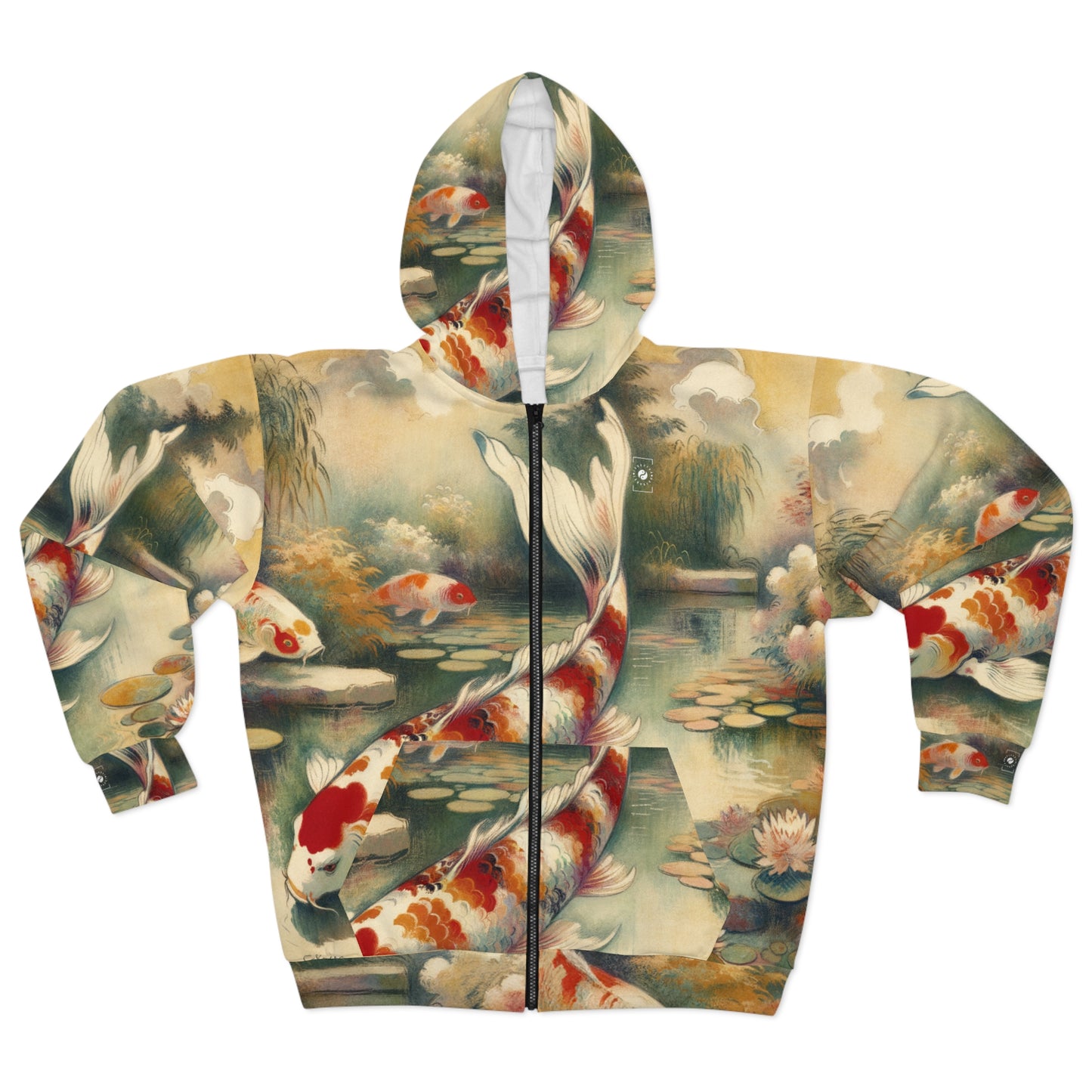 Koi Lily Pond - Zip Hoodie