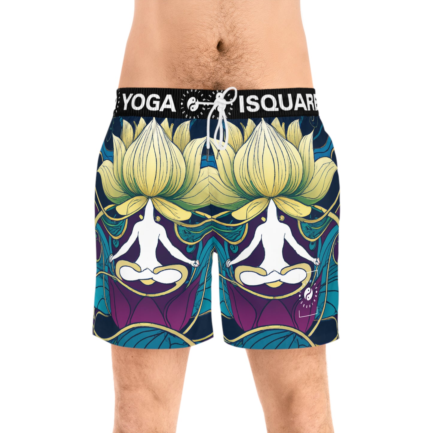 "Lotus Serenity Dance" - Swim Shorts (Mid-Length) for Men