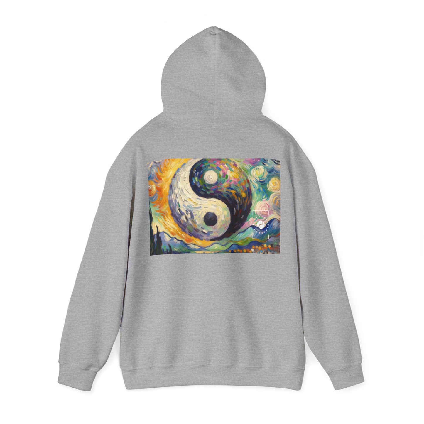 "Spectral Duality: An Impressionist Balance" - Hoodie