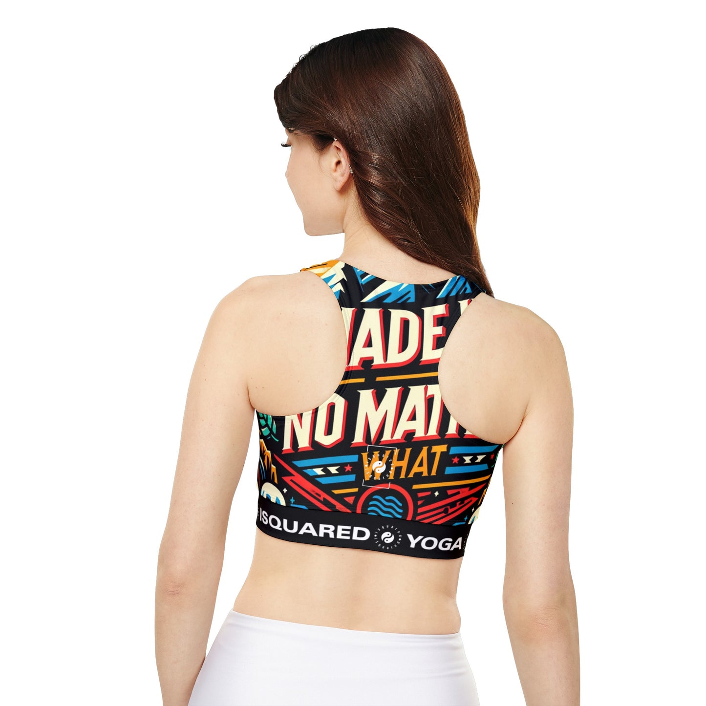 "Resilient Triumph: Unyielding Journey of Accomplishment" - Lined & Padded Sports Bra