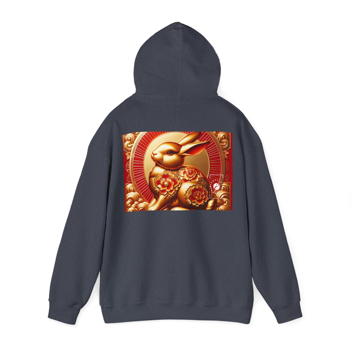 "Golden Blessings: Lunar Rabbit's Resplendence" - Hoodie