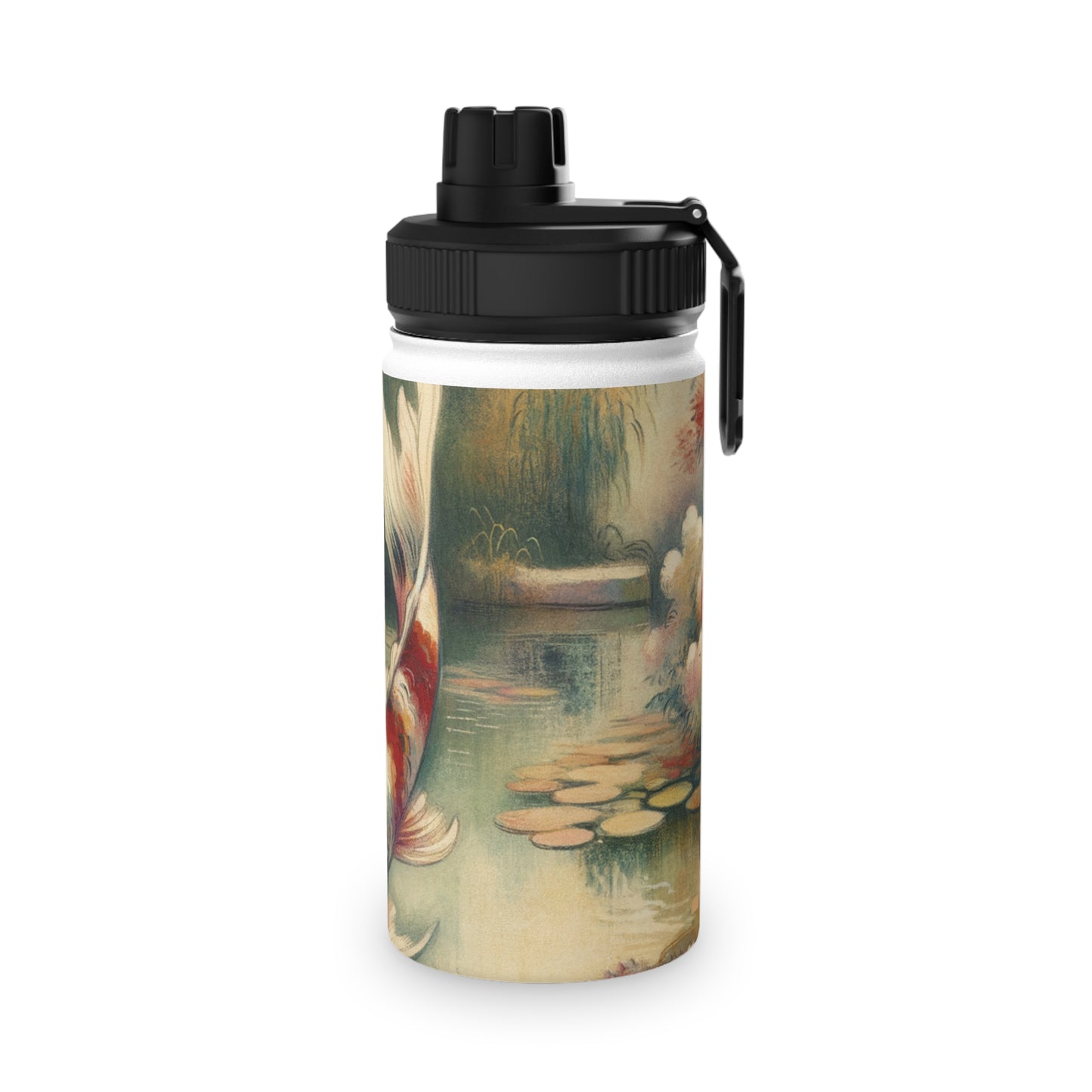 Koi Lily Pond - Sports Water Bottle