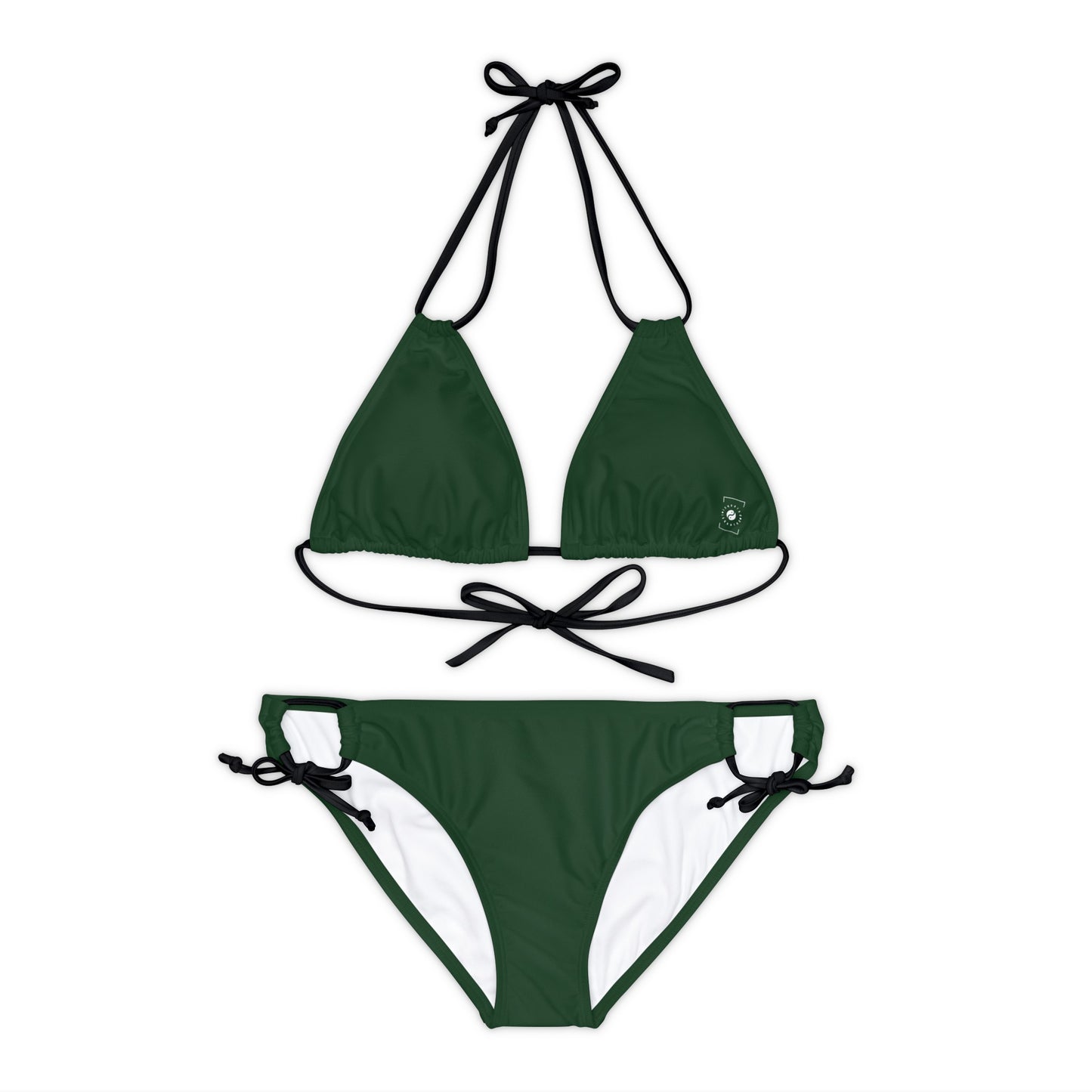 #153B1C Forest Green - Lace-up Bikini Set