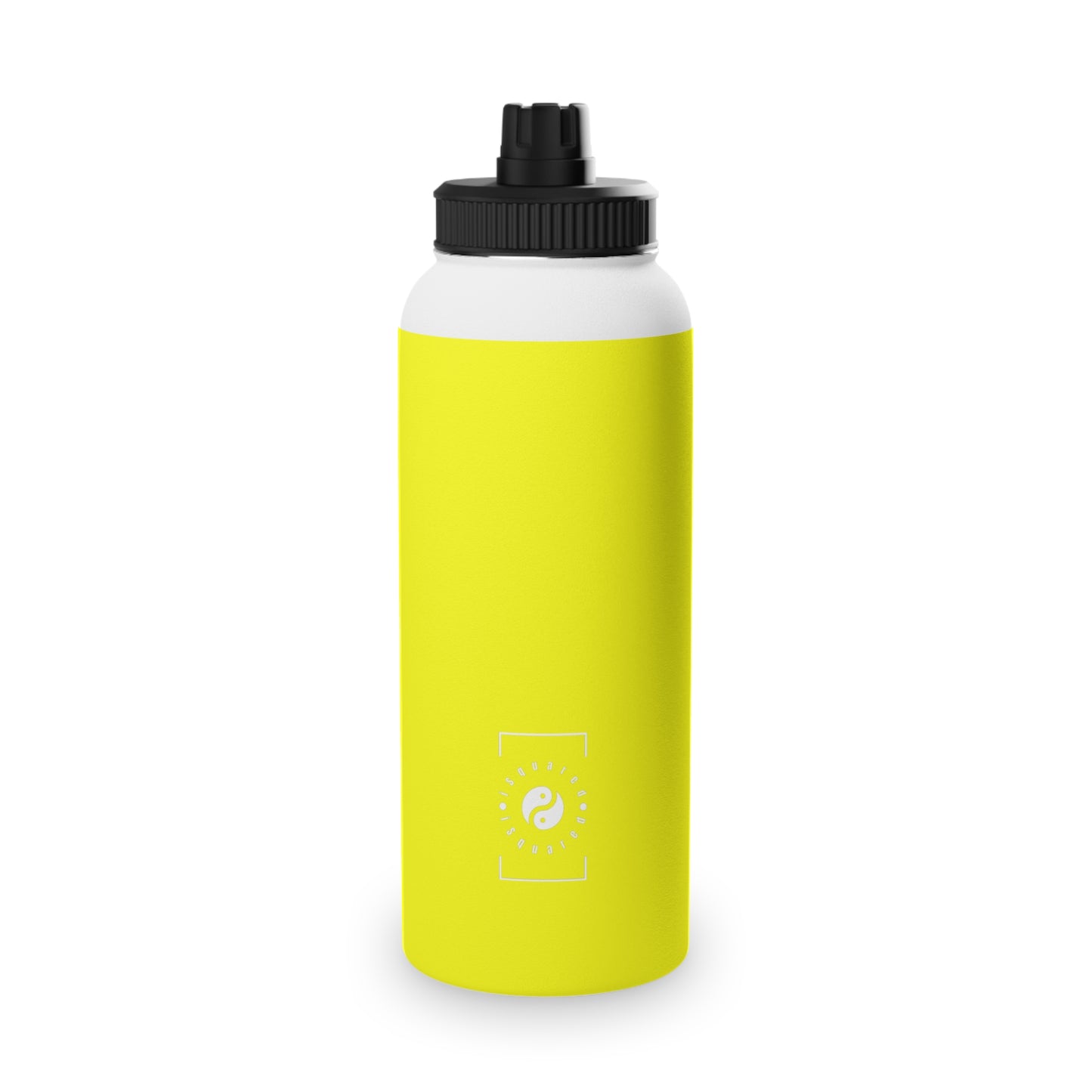 Neon Yellow FFFF00 - Sports Water Bottle