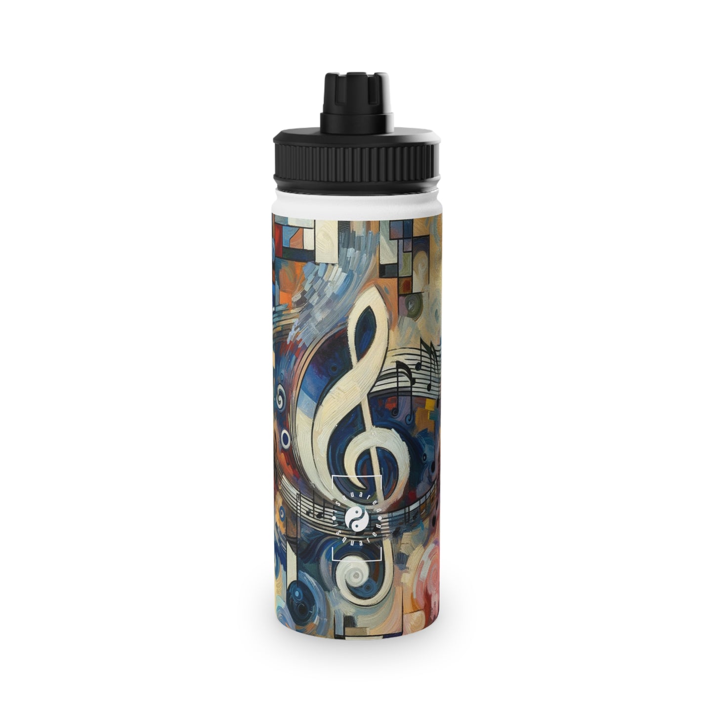 "Melodic Abstraction: Kandinsky's Symphony" - Sports Water Bottle