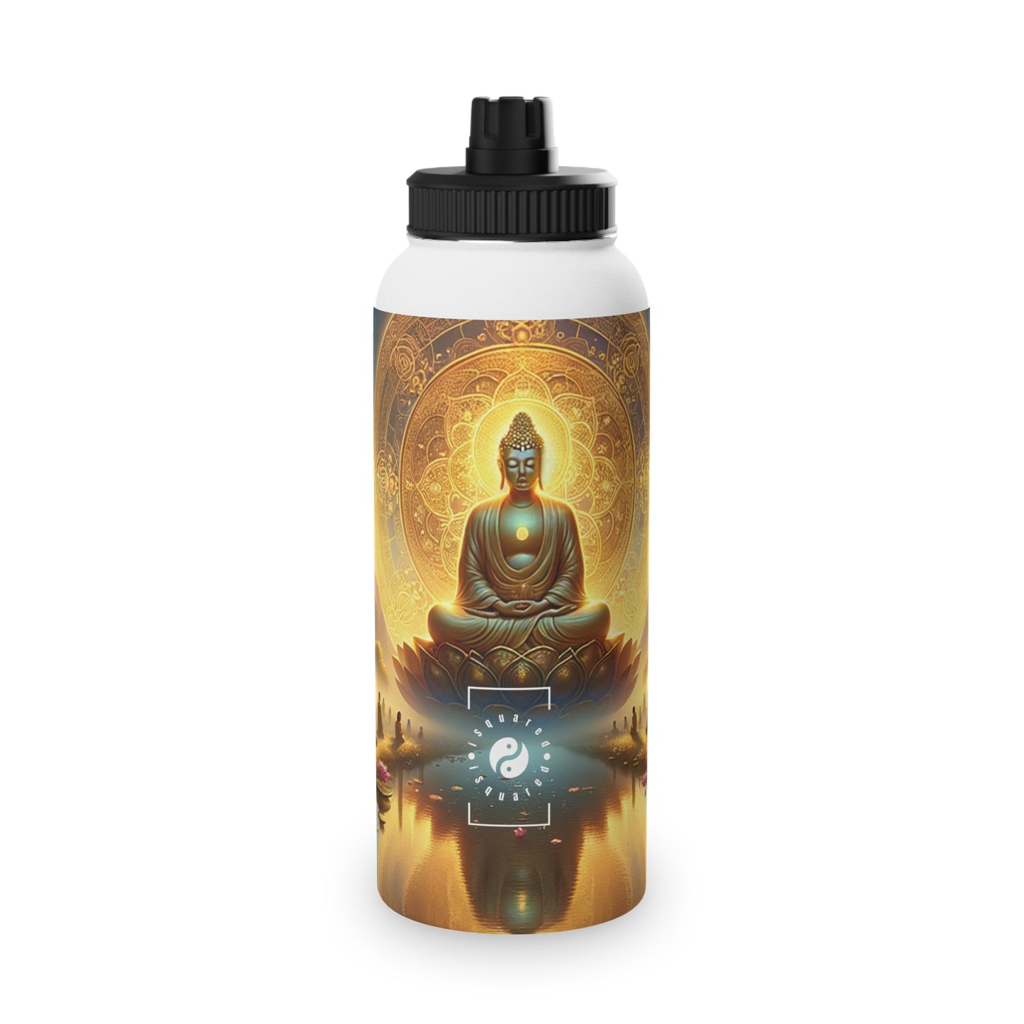 "Serenity in Transience: Illuminations of the Heart Sutra" - Sports Water Bottle