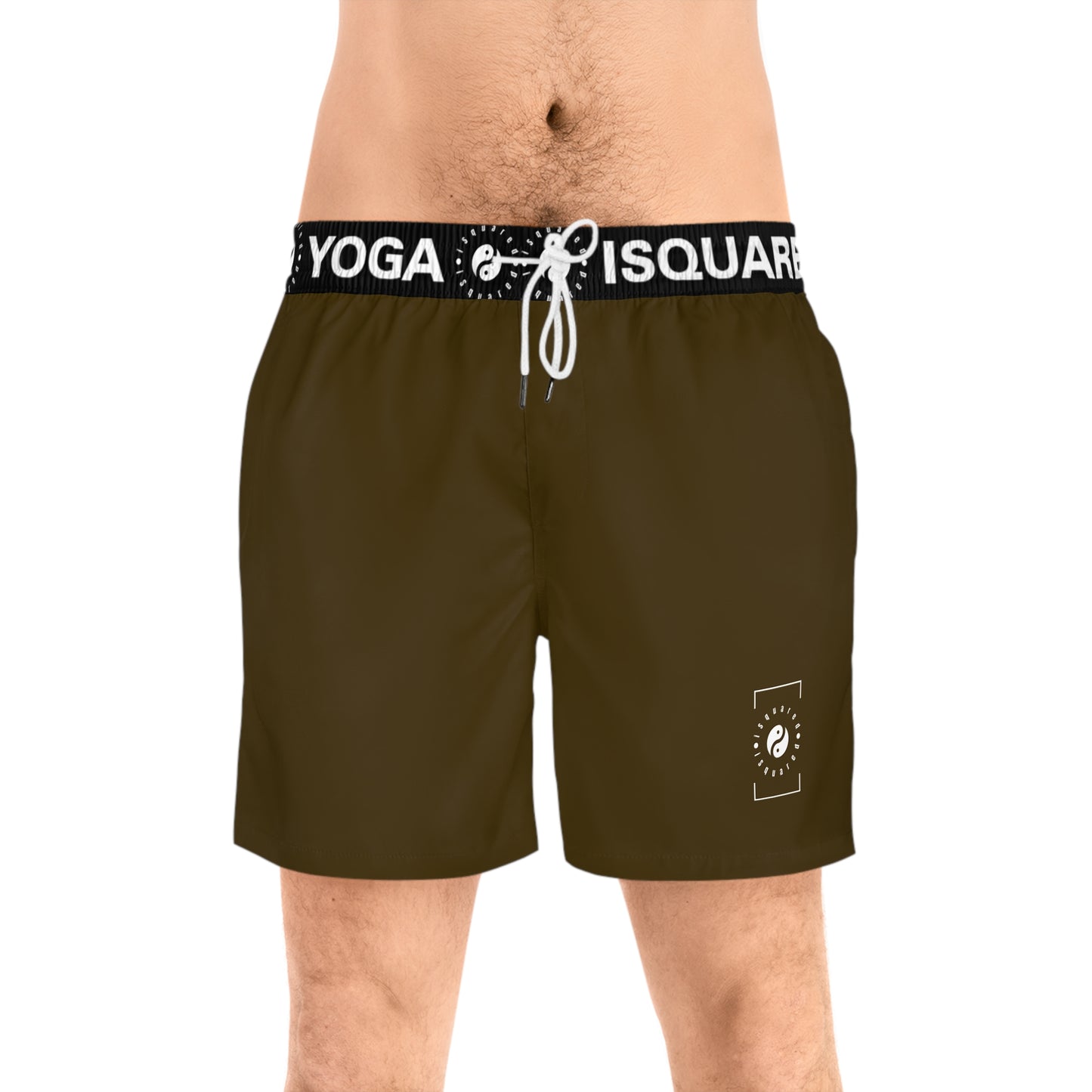 Earthy Brown - Swim Shorts (Mid-Length) for Men