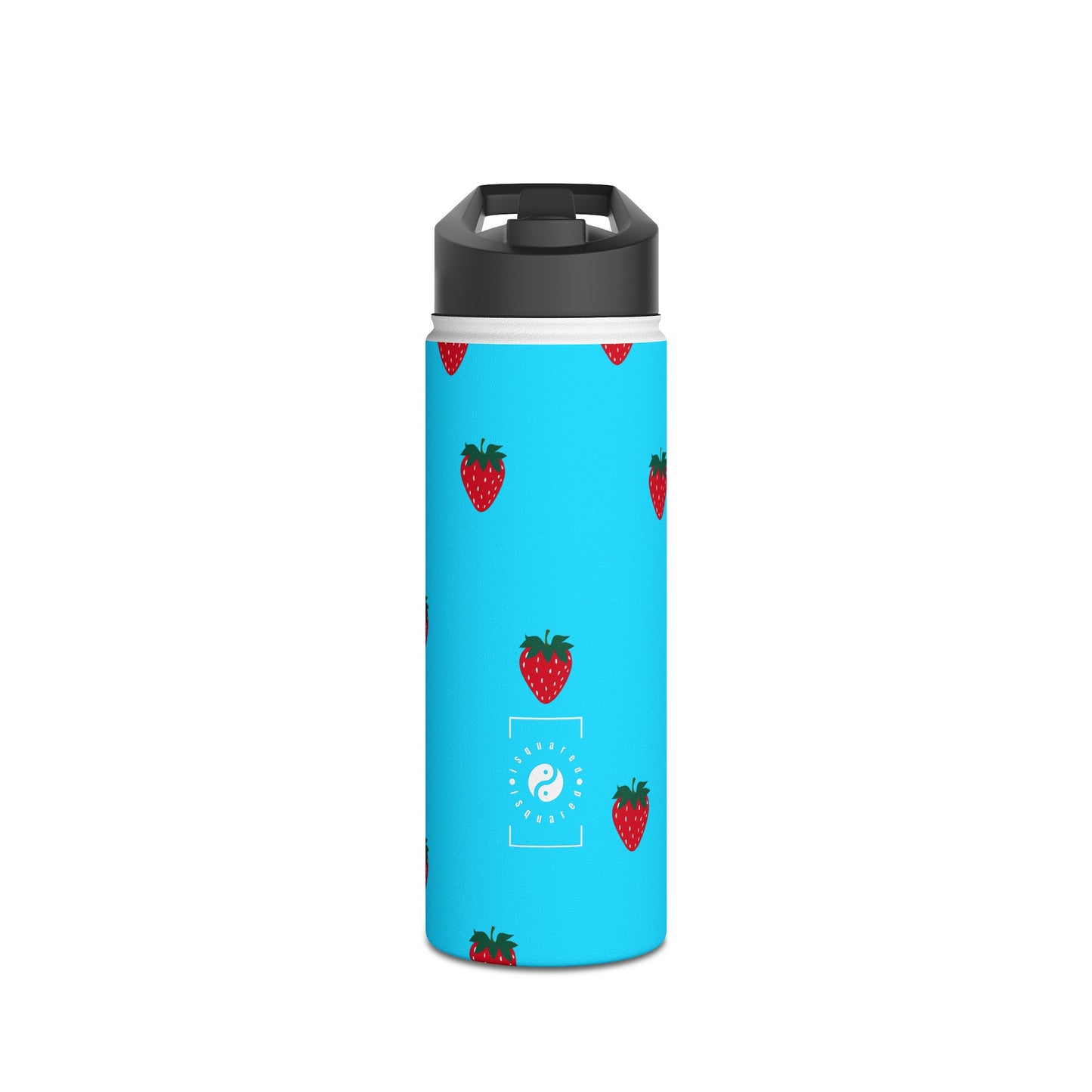 #22DEFF Light Blue + Strawberry - Water Bottle