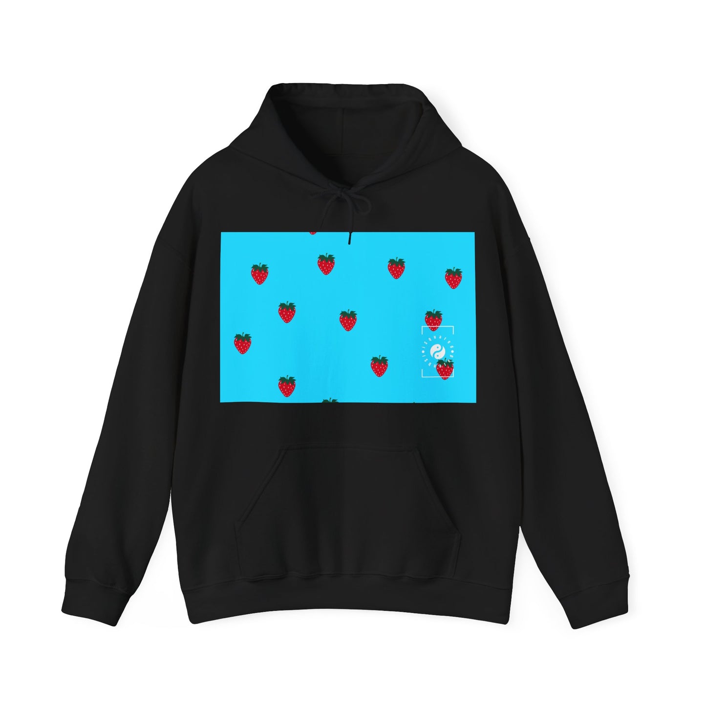 #22DEFF Bleu clair + Fraise - Sweat à capuche