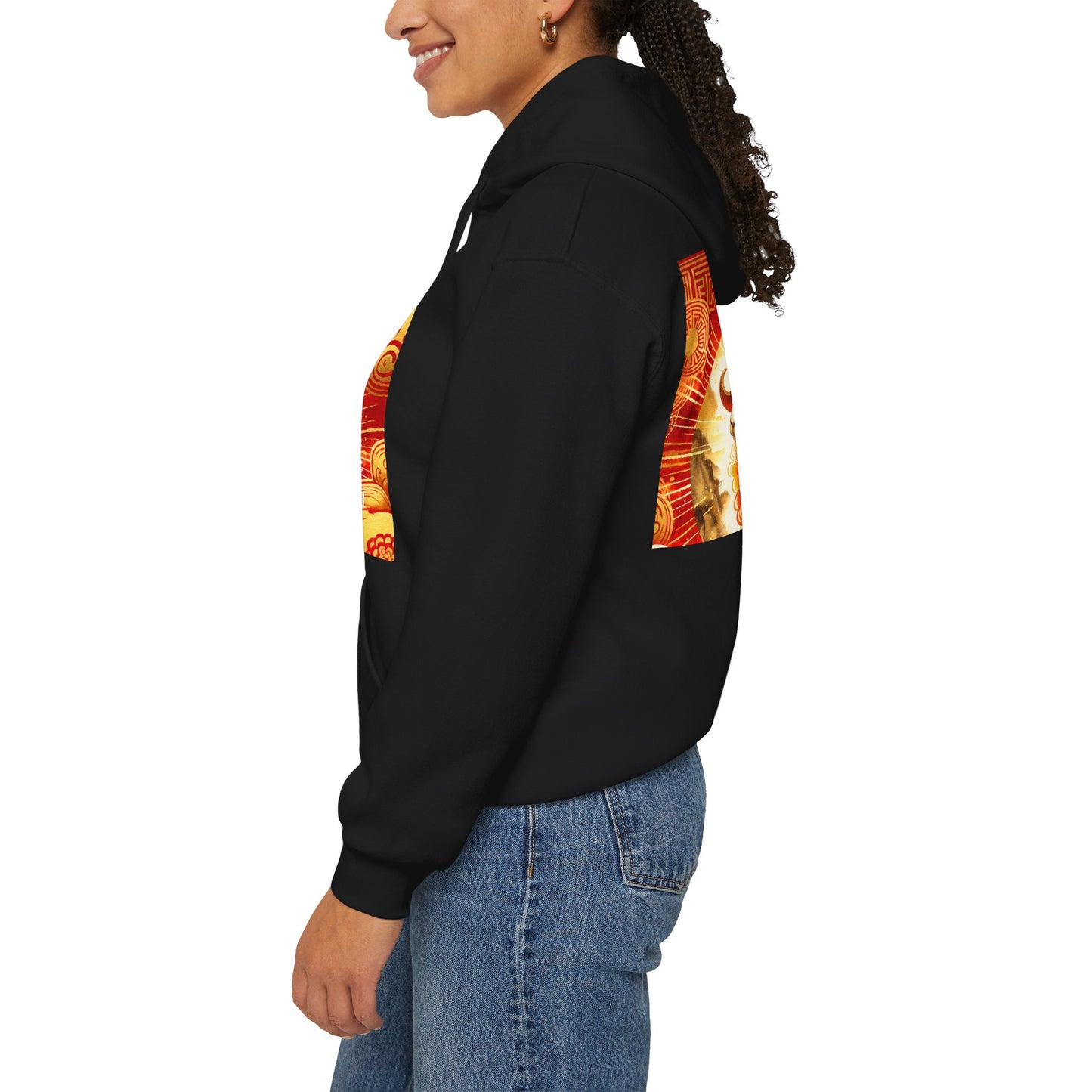 "Auspicious Gold of Divine Ewe: A Lunar New Year Revelry" - Hoodie