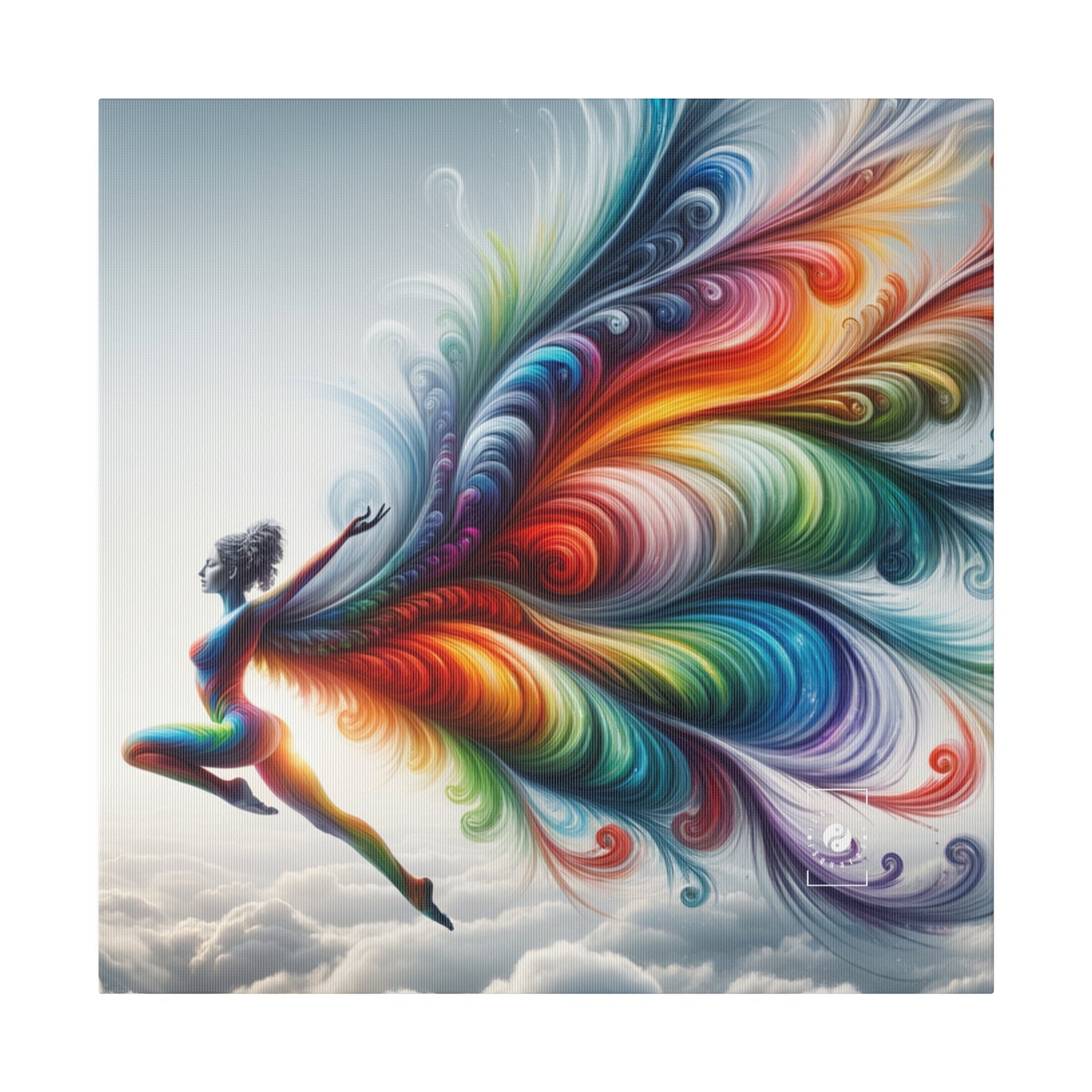 "Yogini's Rainbow Flight" - Art Print Canvas