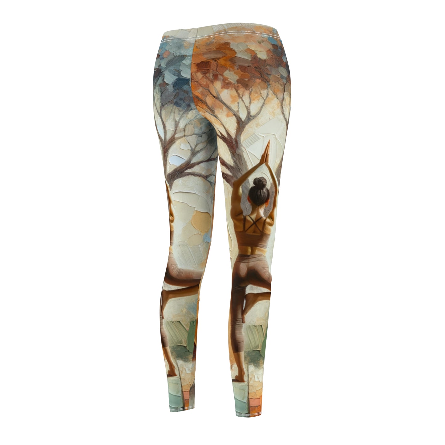 "Stability in Surrender: Vrikshasana in Harmony with Earth" - Casual Leggings