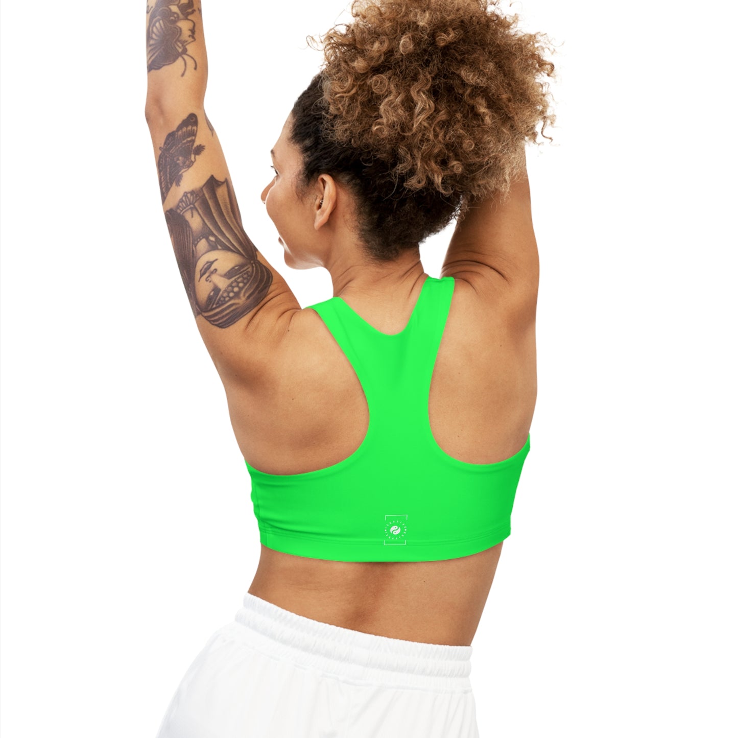 #0FFF50 Neon Green - Soutien-gorge de sport sans couture