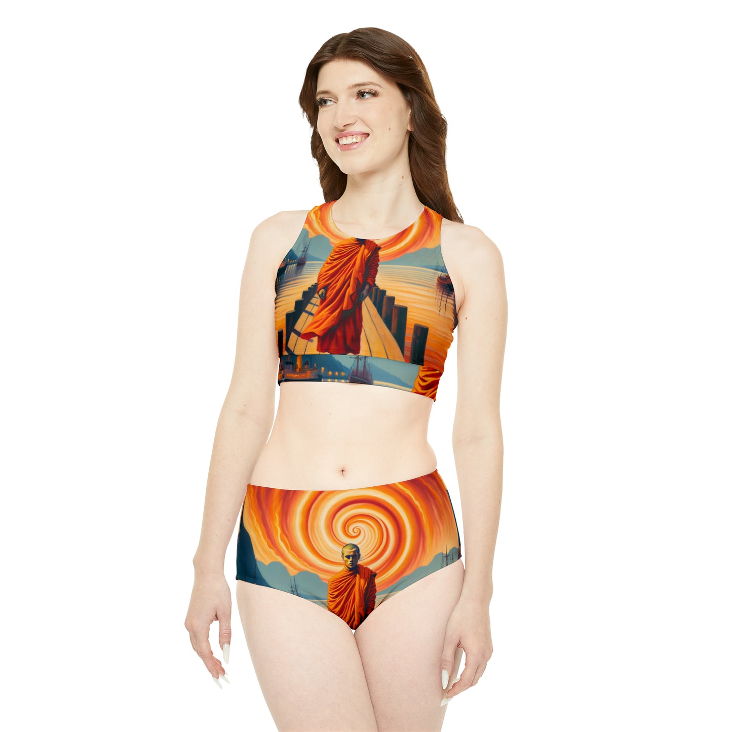 Serenity's Echo - Ensemble de bikini de yoga chaud 