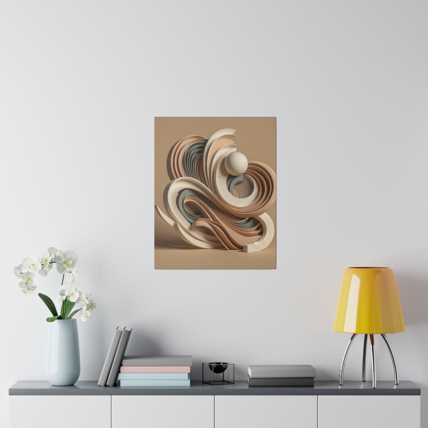 "Hepworth Hues: An Earth Tone Symphony" - Art Print Canvas