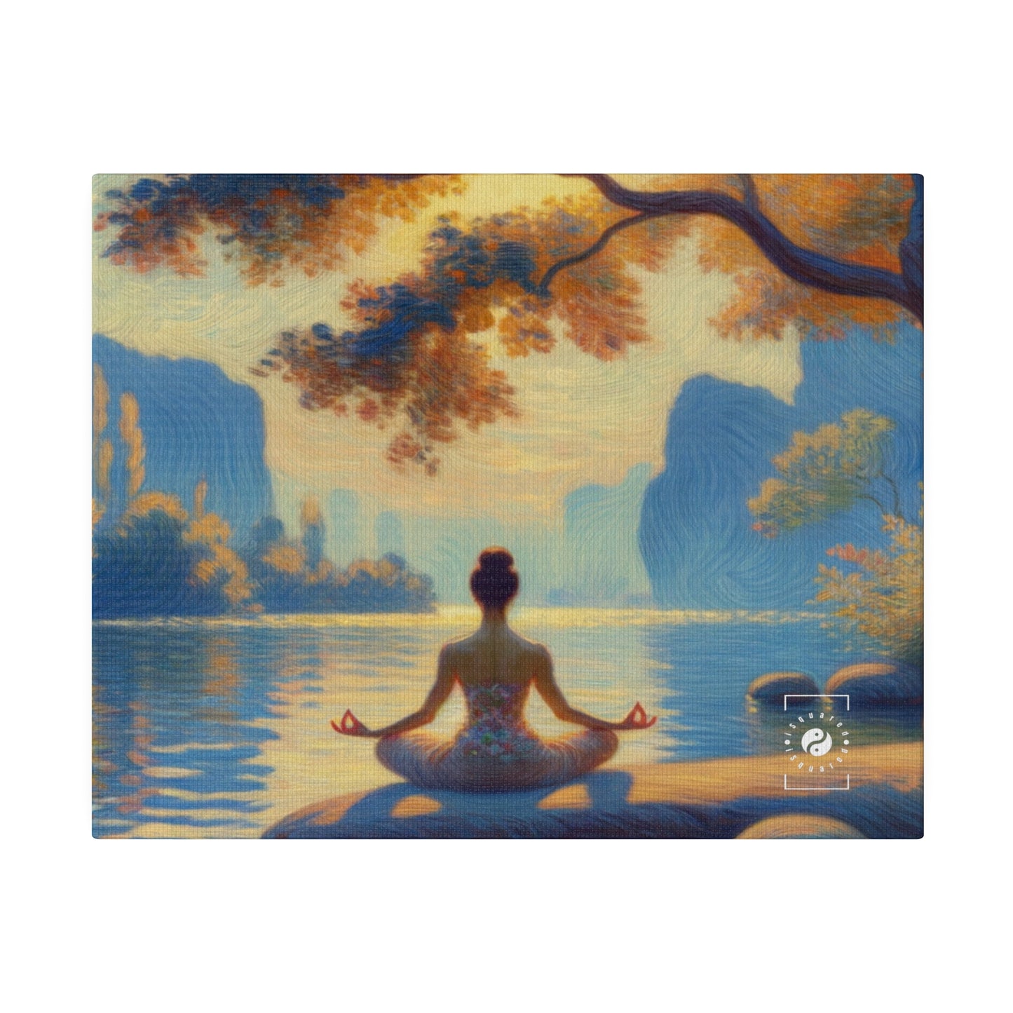 "Zen Blossom Alignment" - Art Print Canvas