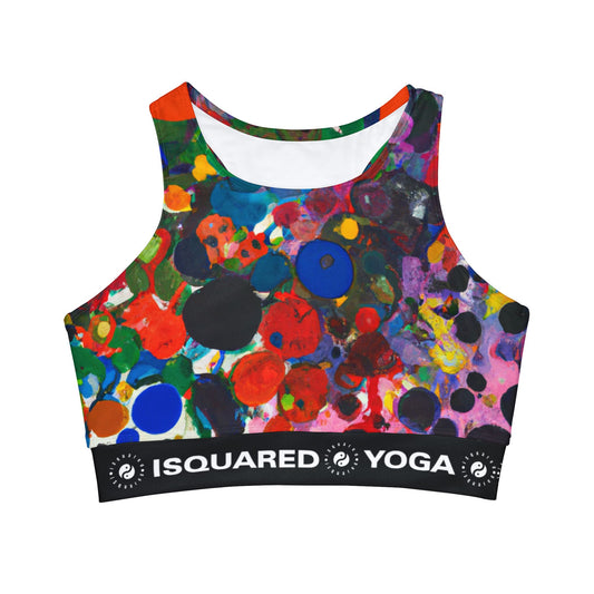 Ink drops meditation - High Neck Crop Top