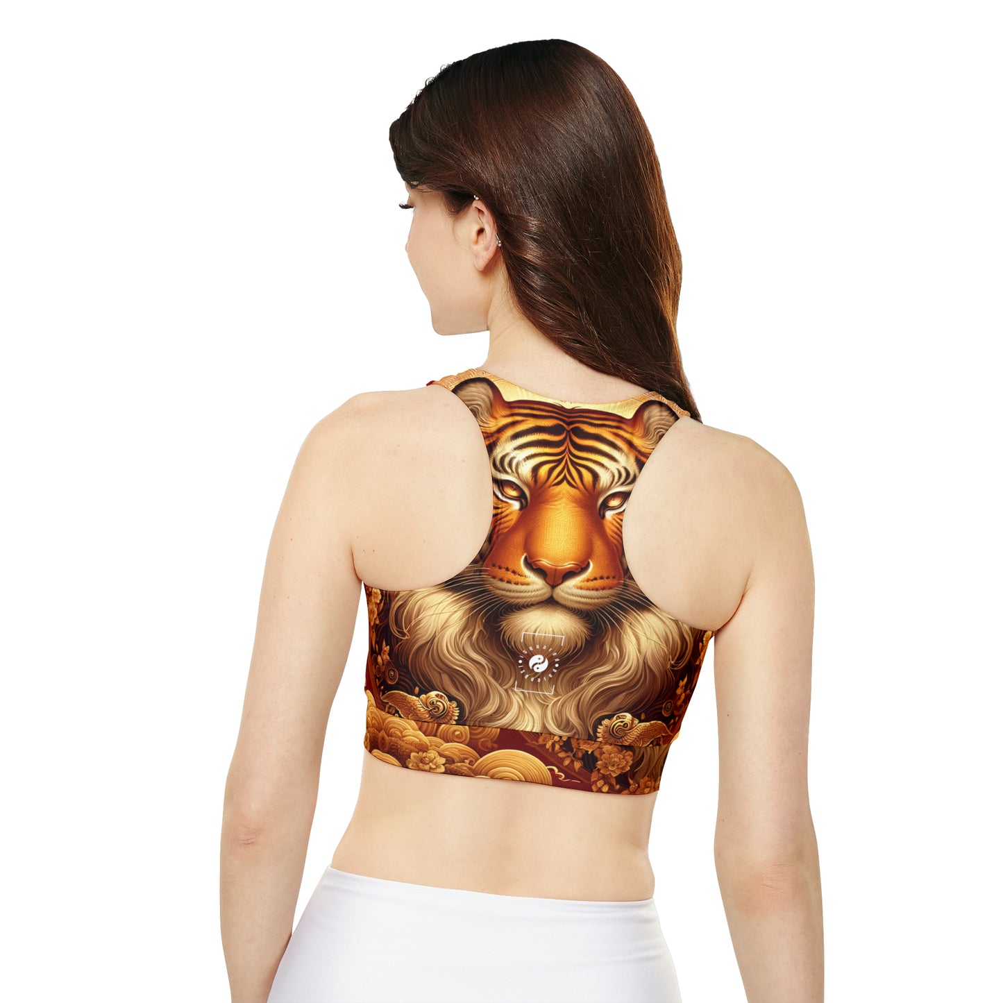 "Golden Majesty : Ascension of the Lunar Tiger" - Soutien-gorge de sport doublé et rembourré 