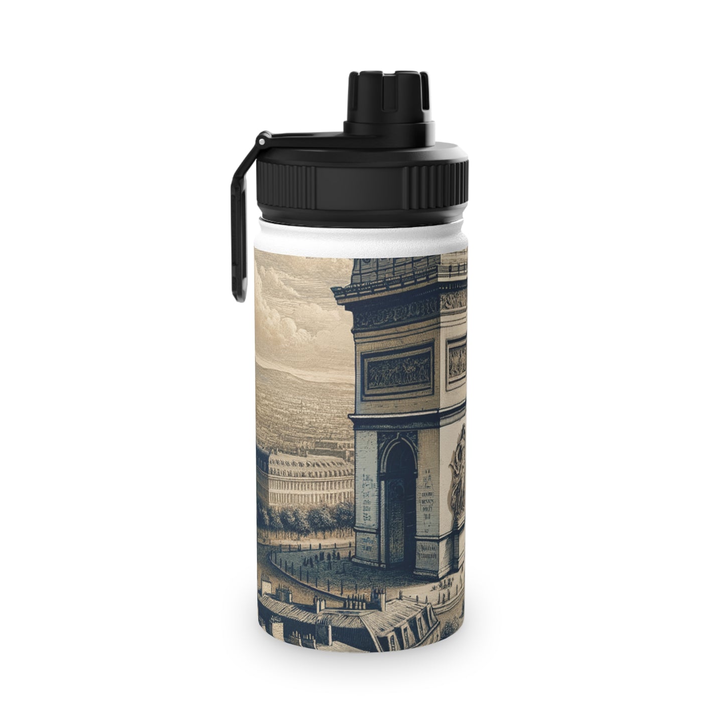 "Majesty of the Arc: A Napoleon Era Portrait" - Sports Water Bottle