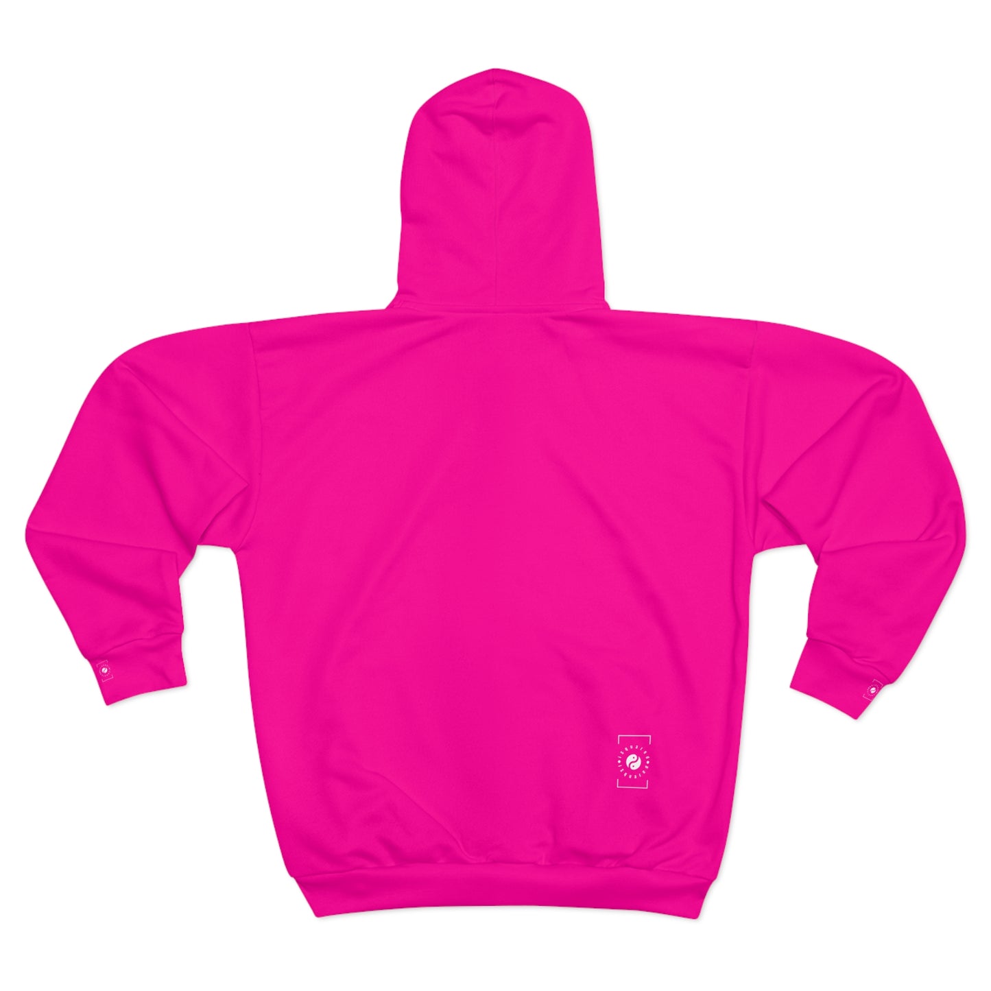 #FF0099 Rose vif - Sweat à capuche zippé