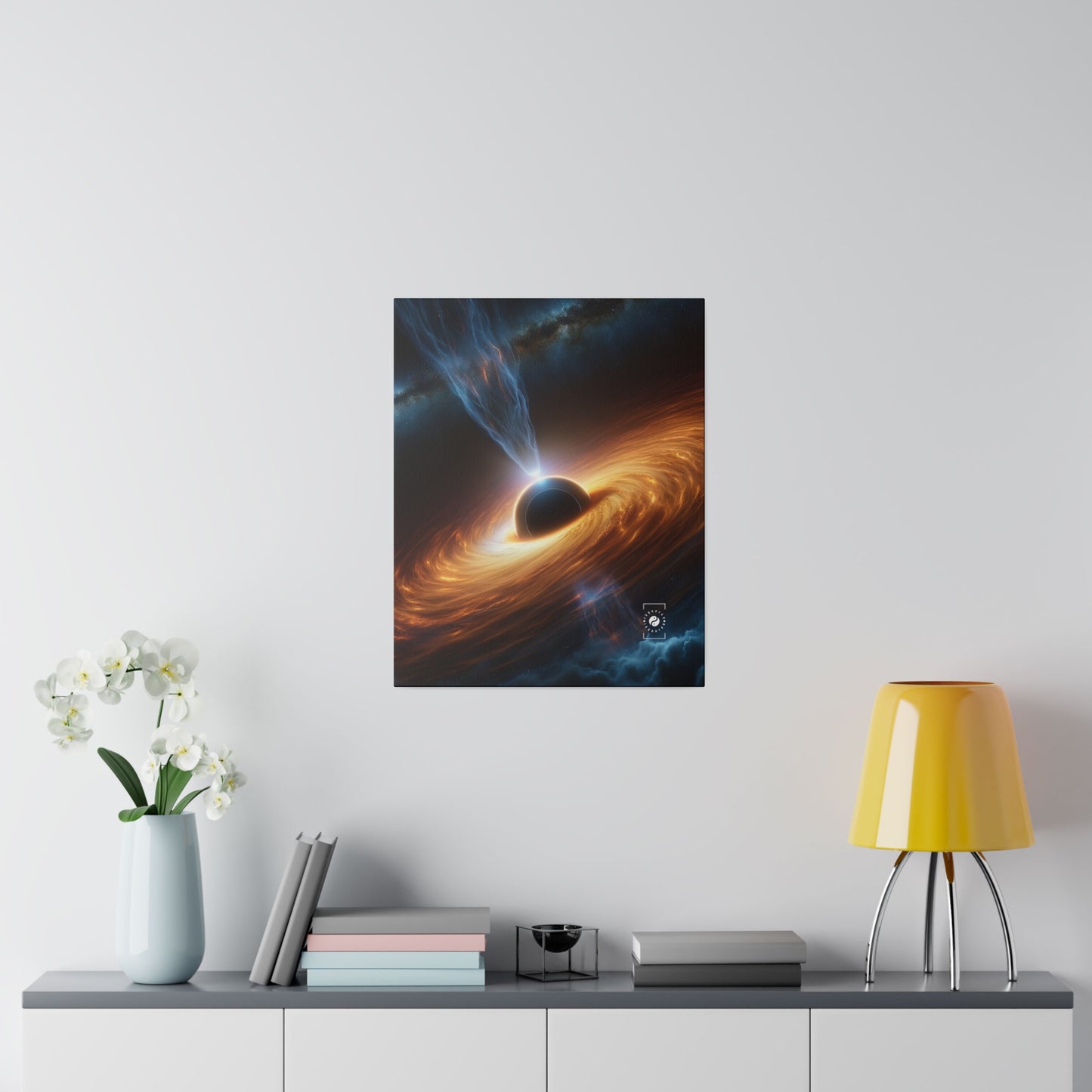 "Discs of Illumination: Black Hole Reverie" - Art Print Canvas