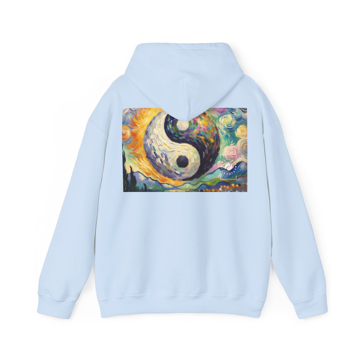 "Spectral Duality: An Impressionist Balance" - Hoodie