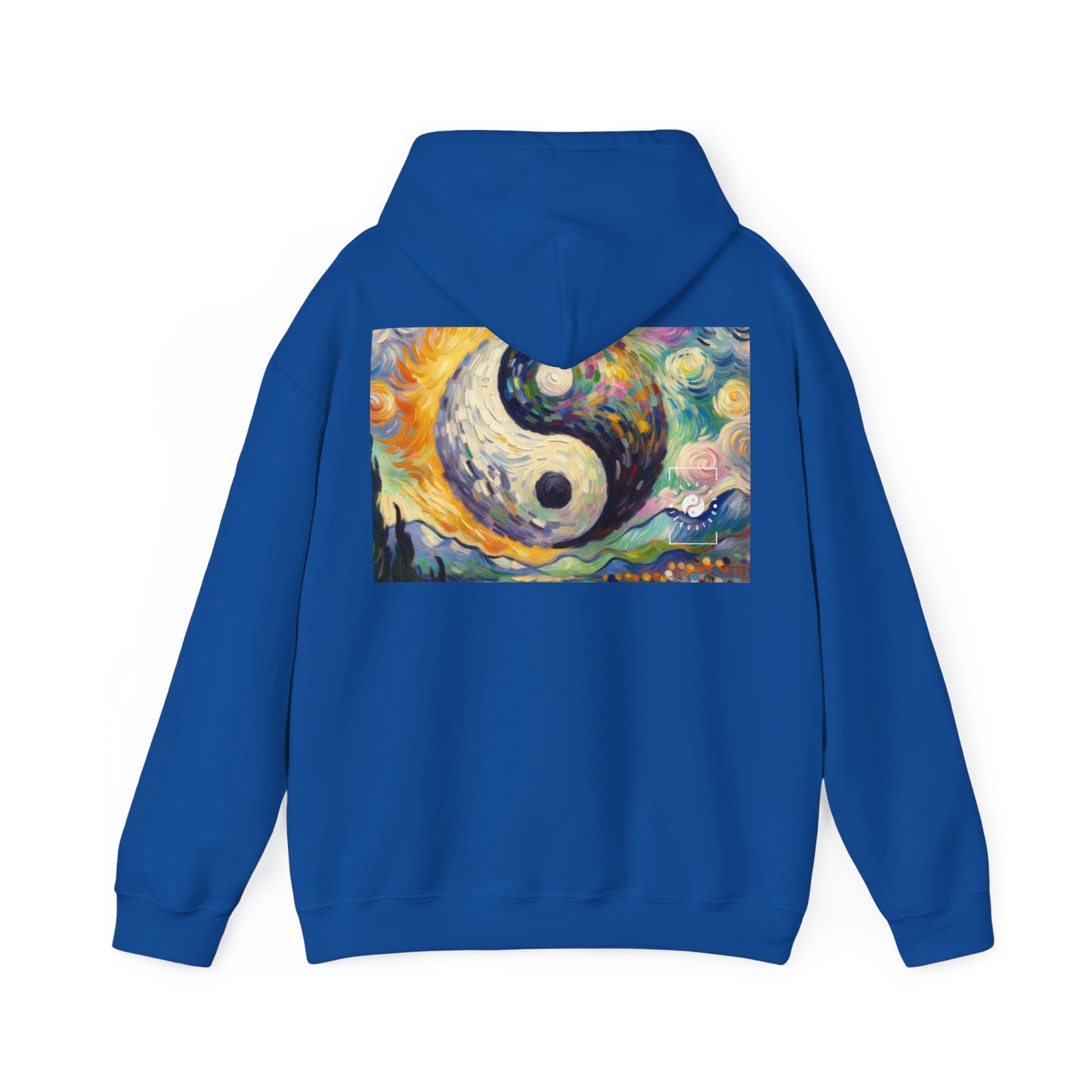 "Spectral Duality: An Impressionist Balance" - Hoodie