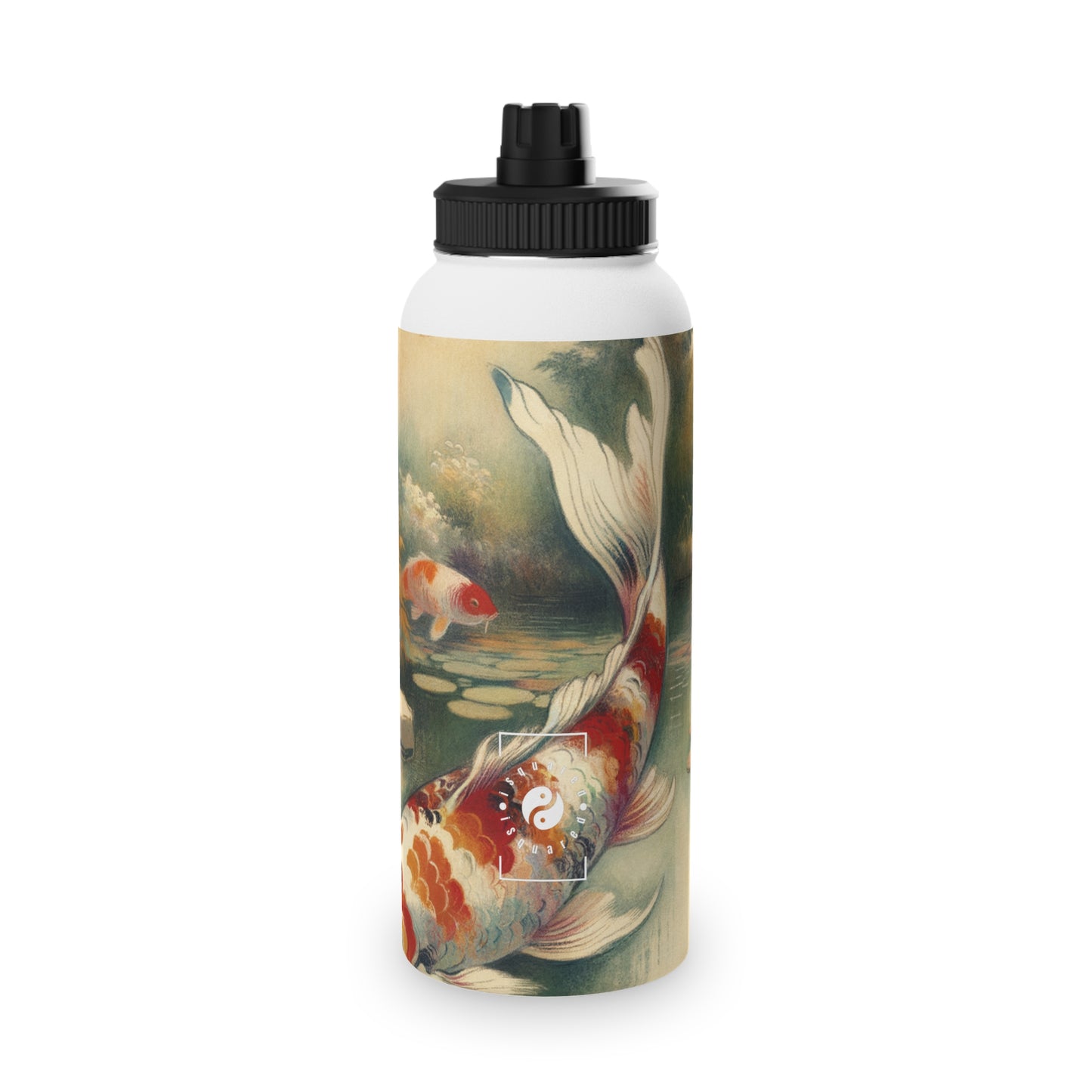 Koi Lily Pond - Sports Water Bottle