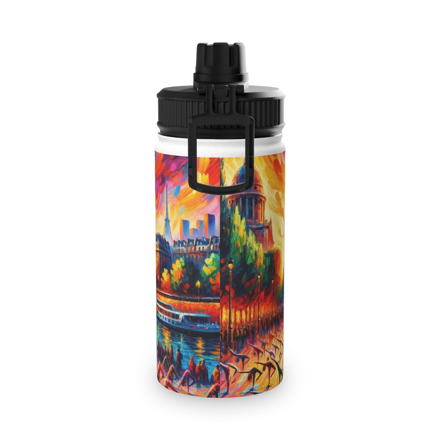 Parisian Yoga Chic - Sports Water Bottle