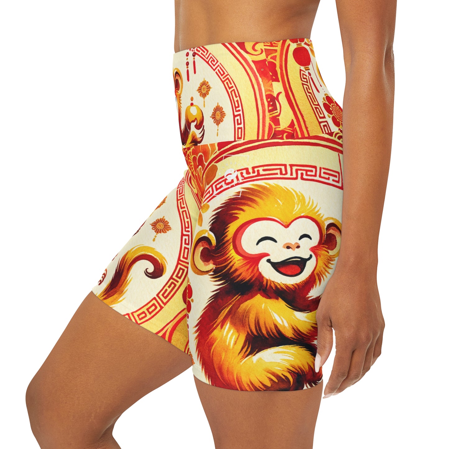 "Golden Simian Serenity in Scarlet Radiance" - shorts