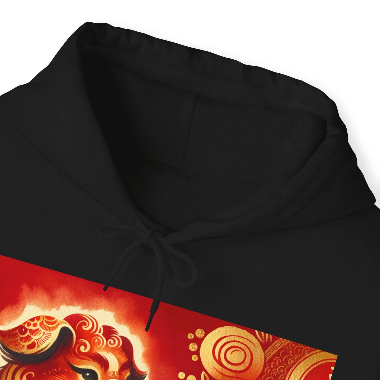 "Golden Canine Emissary on Crimson Tide: A Chinese New Year Odyssey" - Hoodie