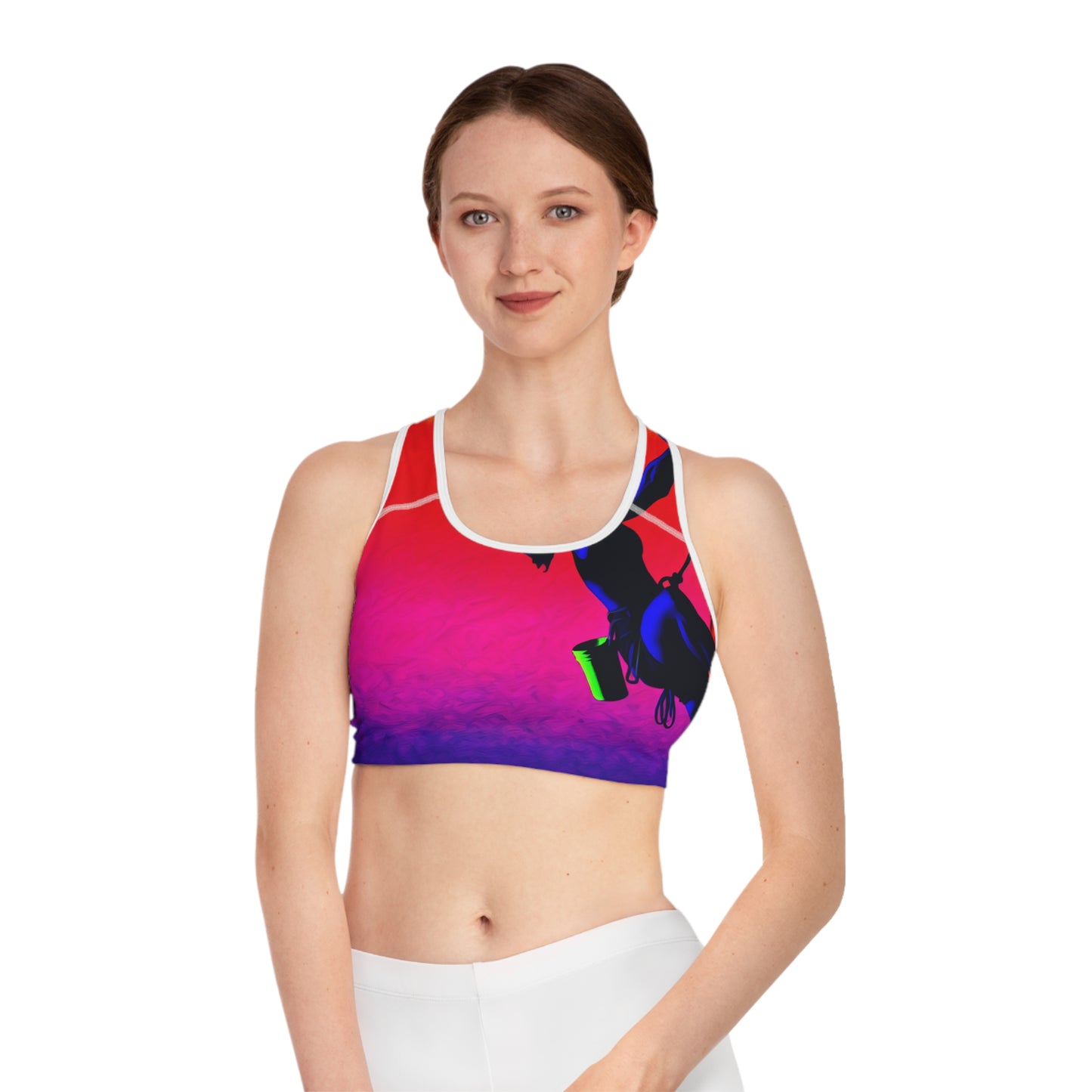 "Technicolour Ascent: The Digital Highline" - Soutien-gorge de sport haute performance