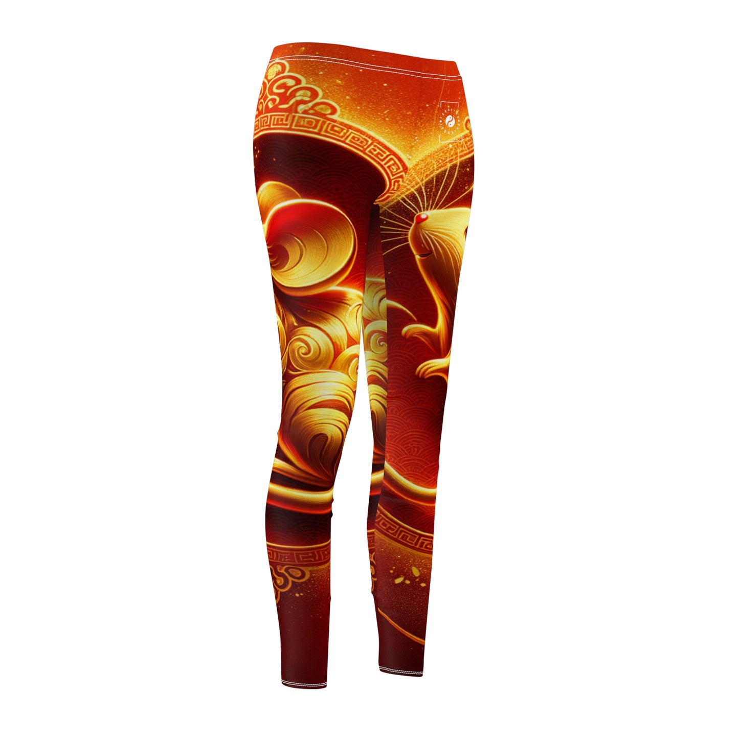 "Golden Emissary: A Lunar New Year's Tribute" - Casual Leggings