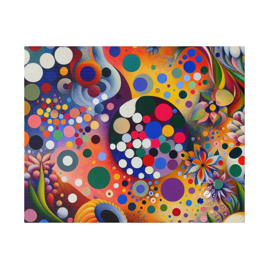 "Polka Petals in Yogic Surrealism: An Artistic Salute to Kusama and Kahlo" - Art Print Canvas